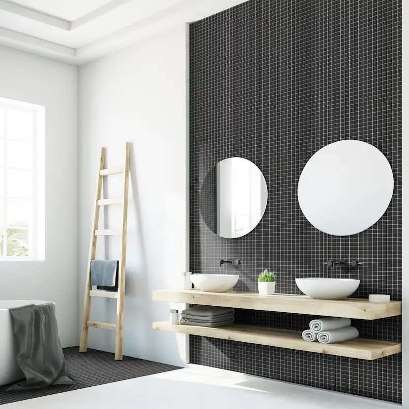 Mosaik Arredo Titan Svart Blank 2,5x2,5 cm