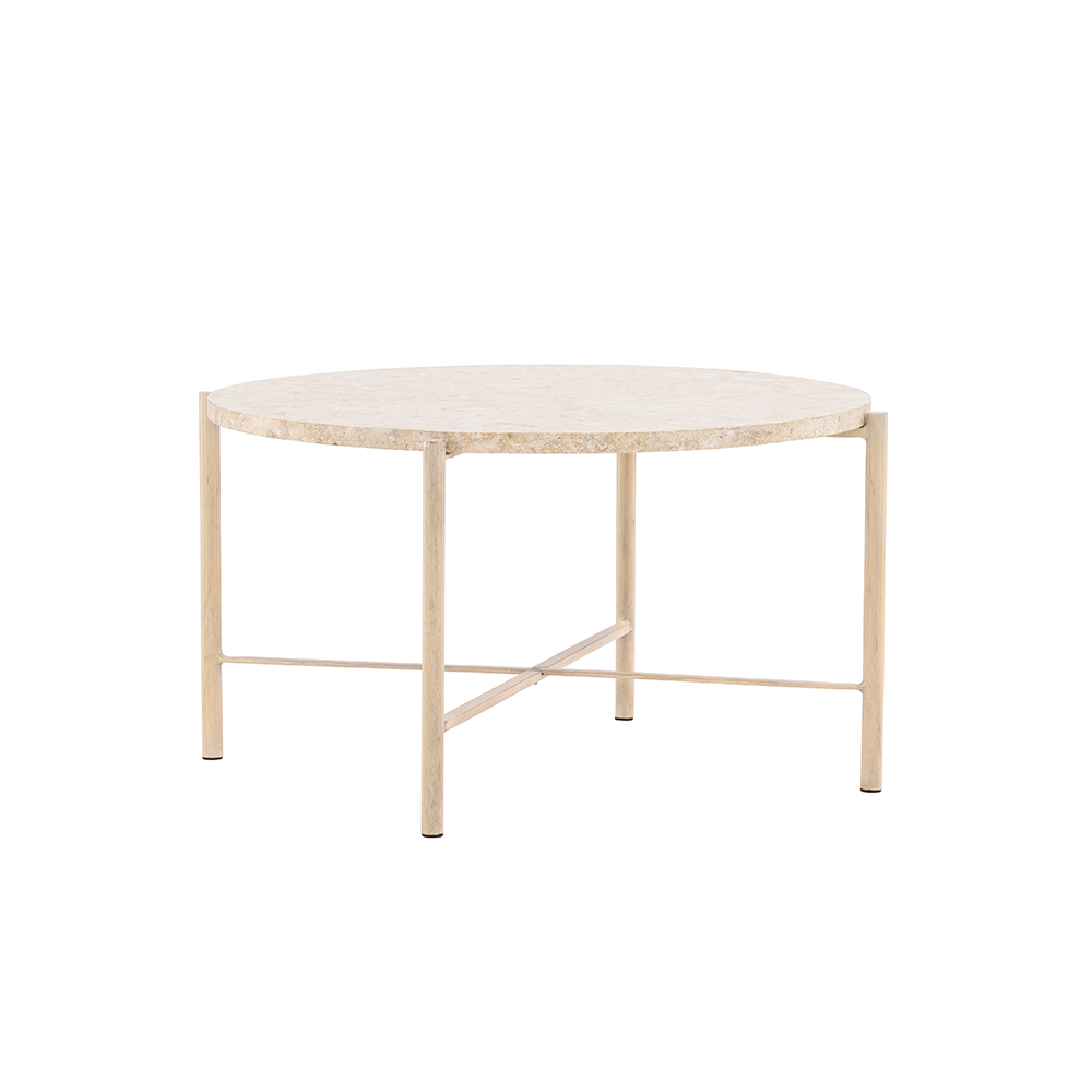 Soffbord Vind Sandhamn Beige Runt Vardagsrumsbord Ø70cm