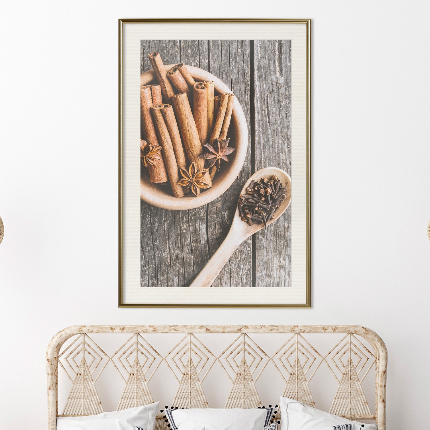 Affisch - Smell of Spices [Poster] 40x60 Guld ram med passepartout, 40x60 cm