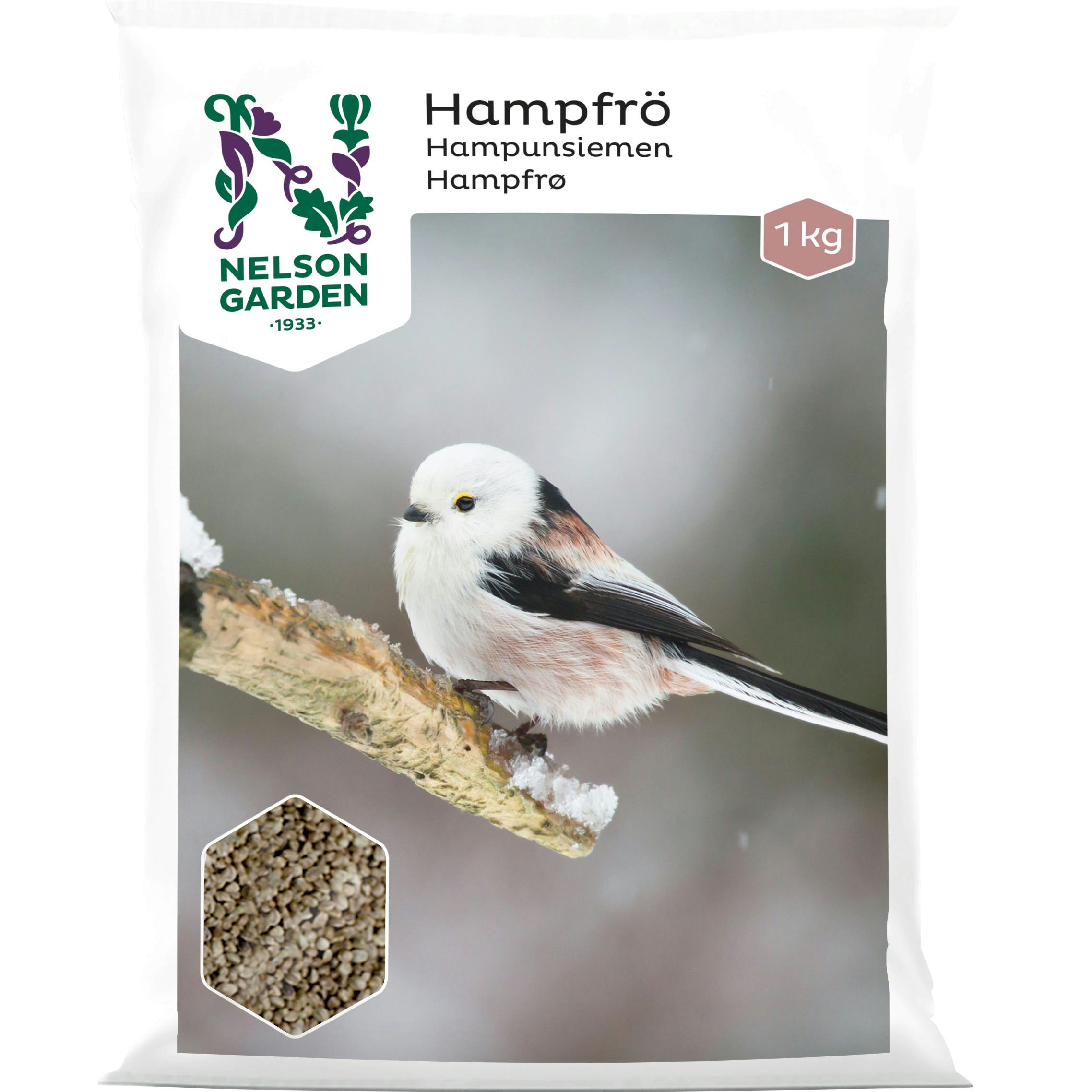 Fågelmat Nelson Garden Hampfrö 1 kg