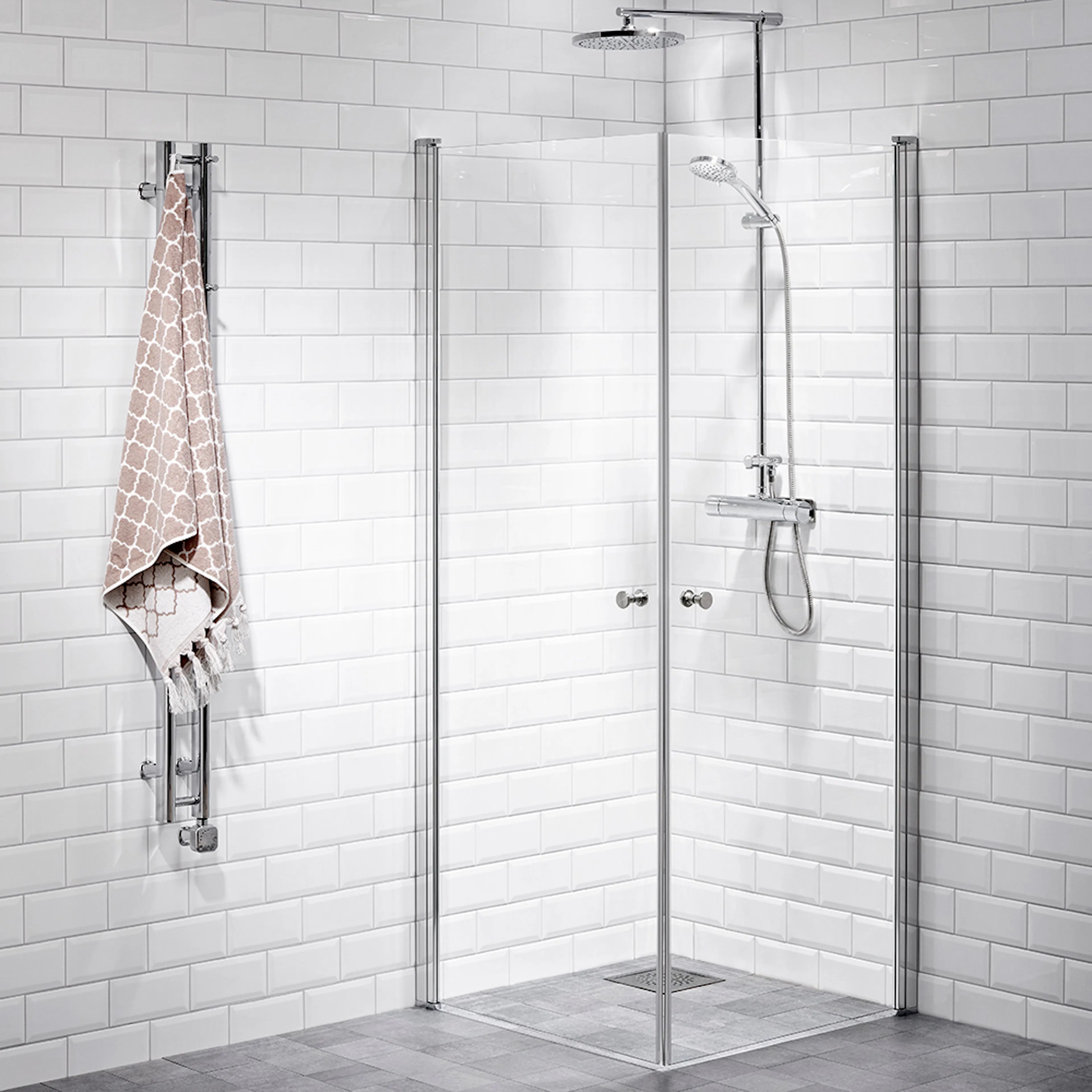 DHÖRN LUSSO1 HT2 RAK 70x90 KL LxB: 700x900 mm, Klarglas, Handtag 2