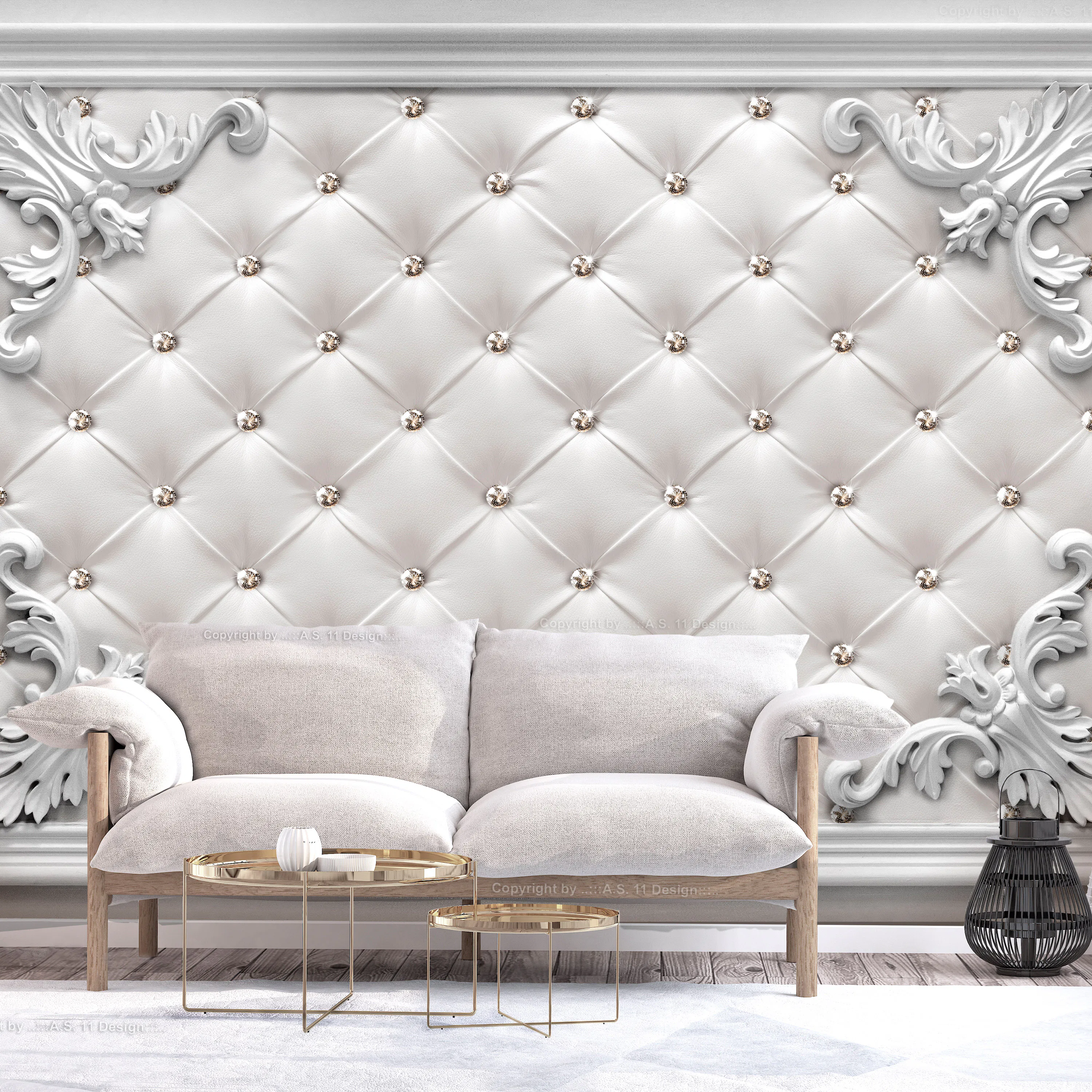 Fototapet Arkiio Självhäftande Quilted Leather