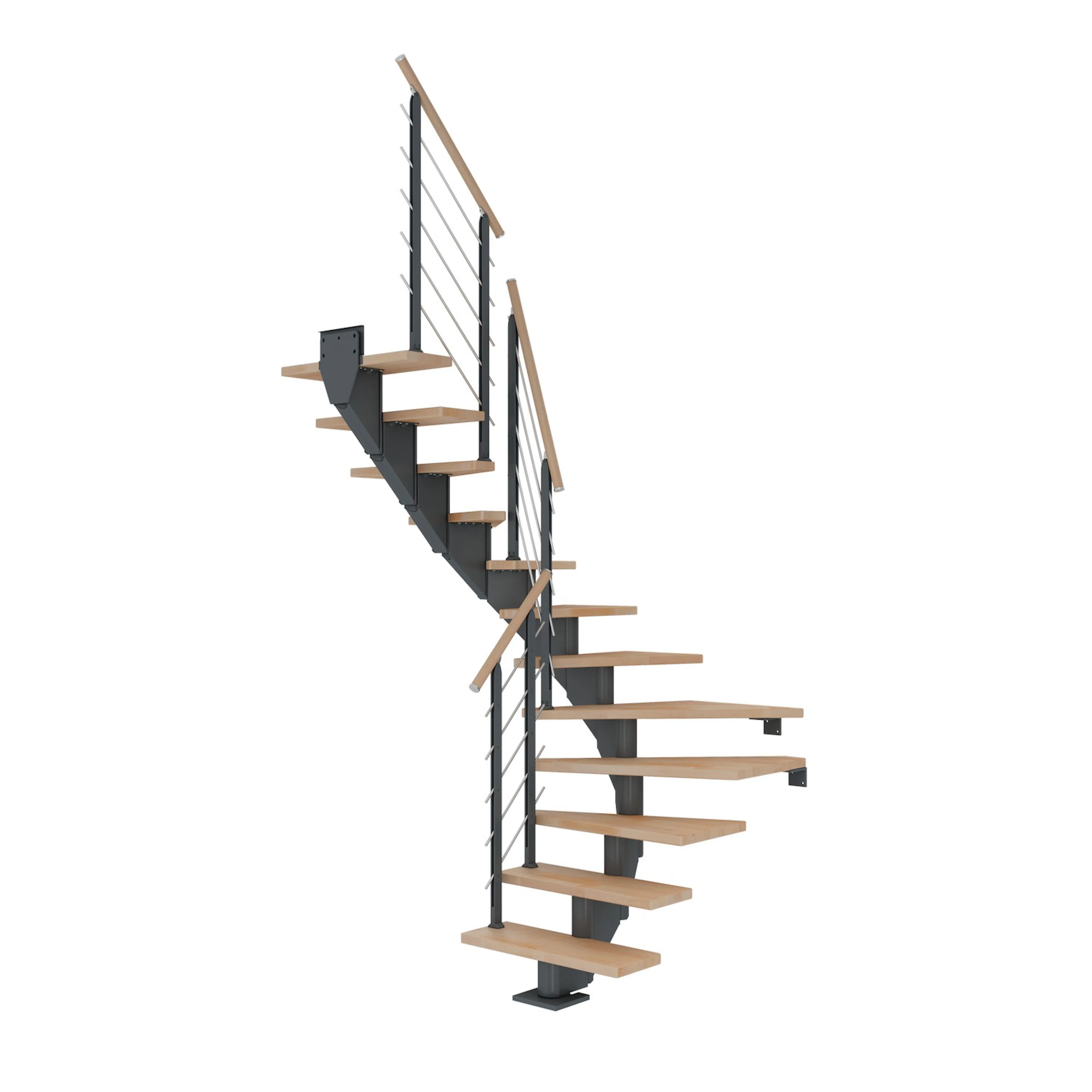 HAMBURG bok oljad 1/2 antracit DESIGN 13T 85W Antracit, LxB: 1950x890 mm