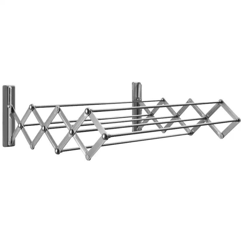 Torkställning Juwel Vägghängd & Hopfällbar 60 cm Stål Silver