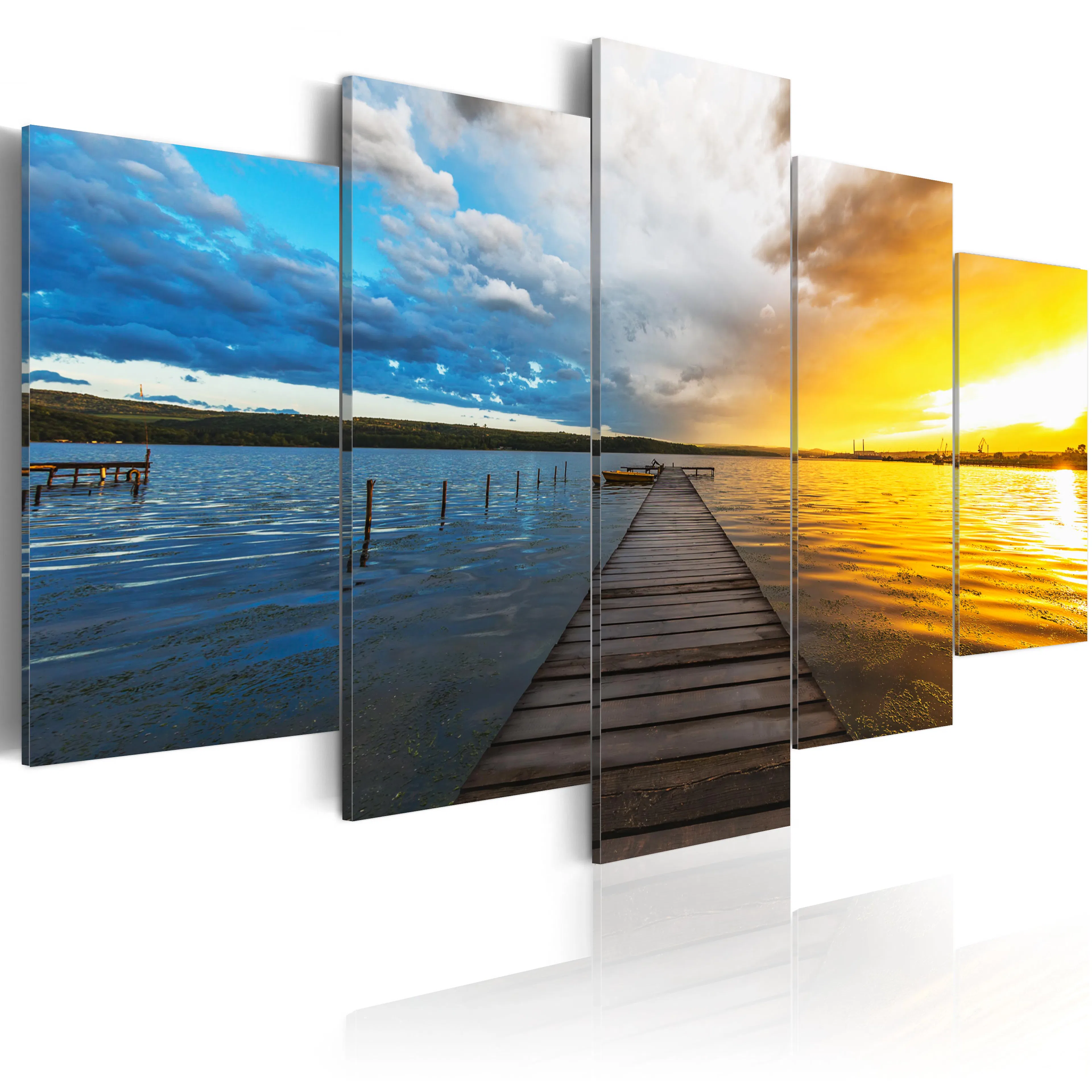 Foto på akryl - Lake of Dreams [Glass] 200x100 Mått: 200x100 cm