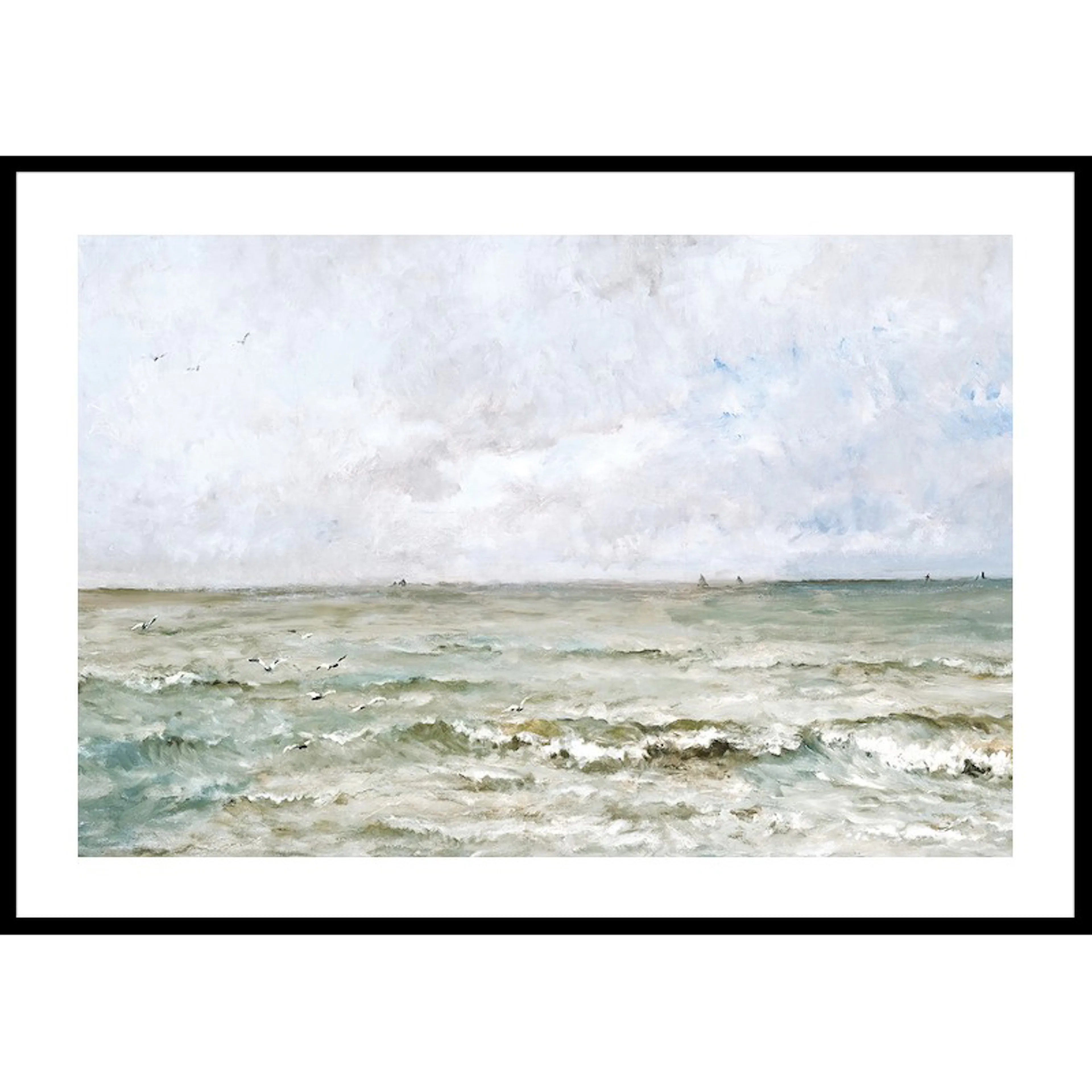 Seascape By Charles-François Daubigny 50x70 50x70 cm