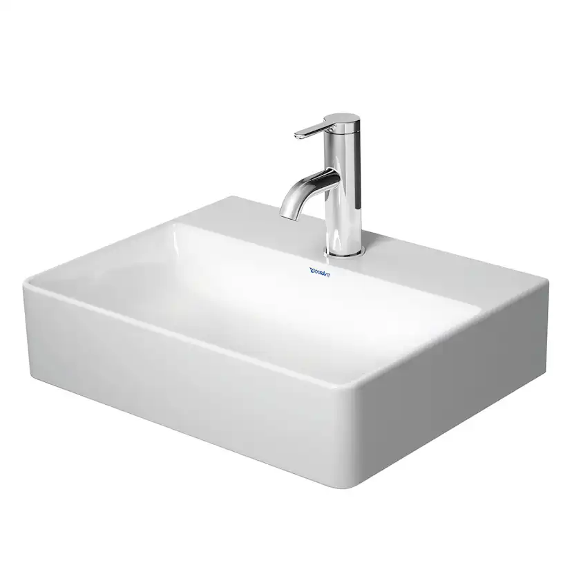Tvättställ DuraSquare 450 mm, vägghängt BxD: 450x350 mm