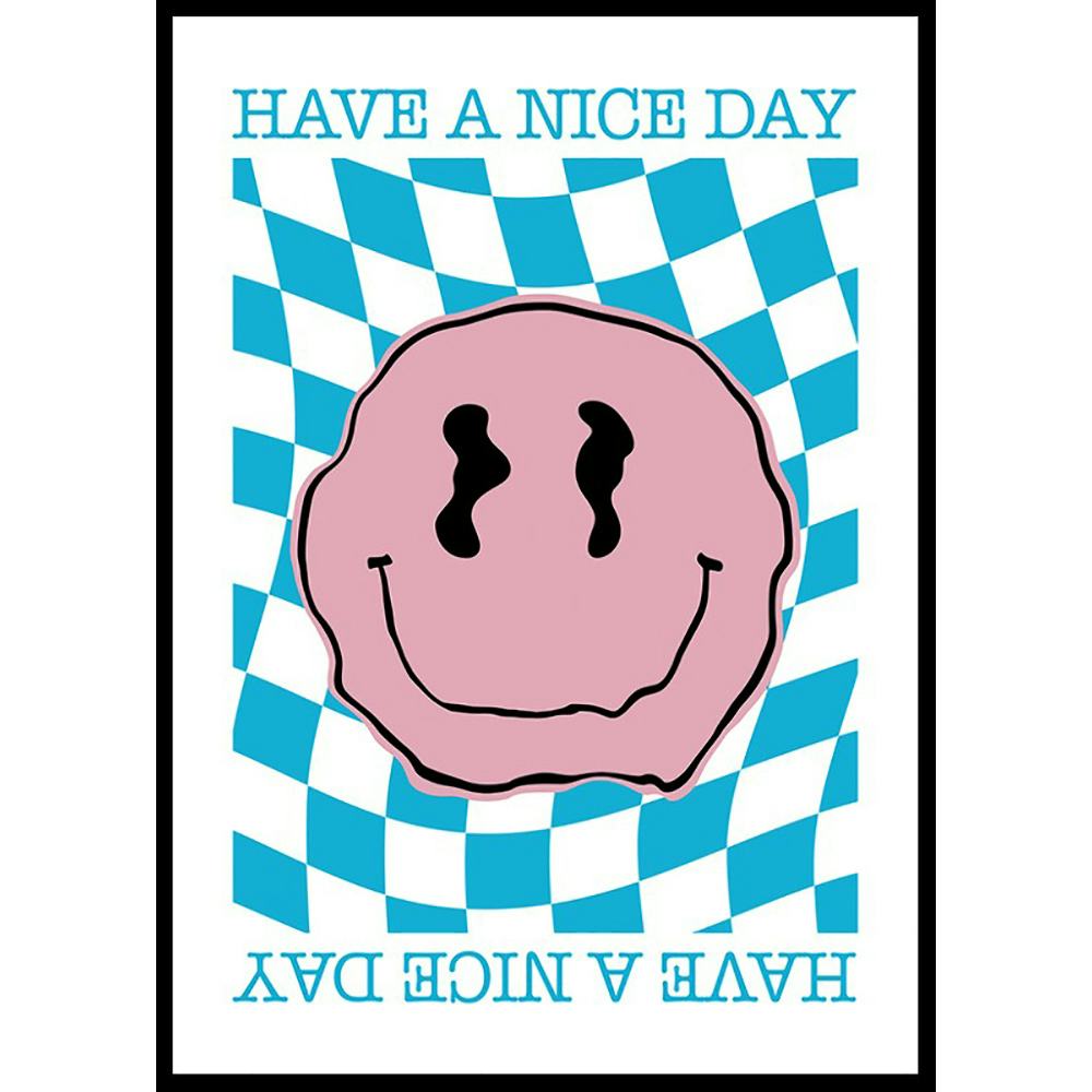 Poster Gallerix Smiley Pink And Blue