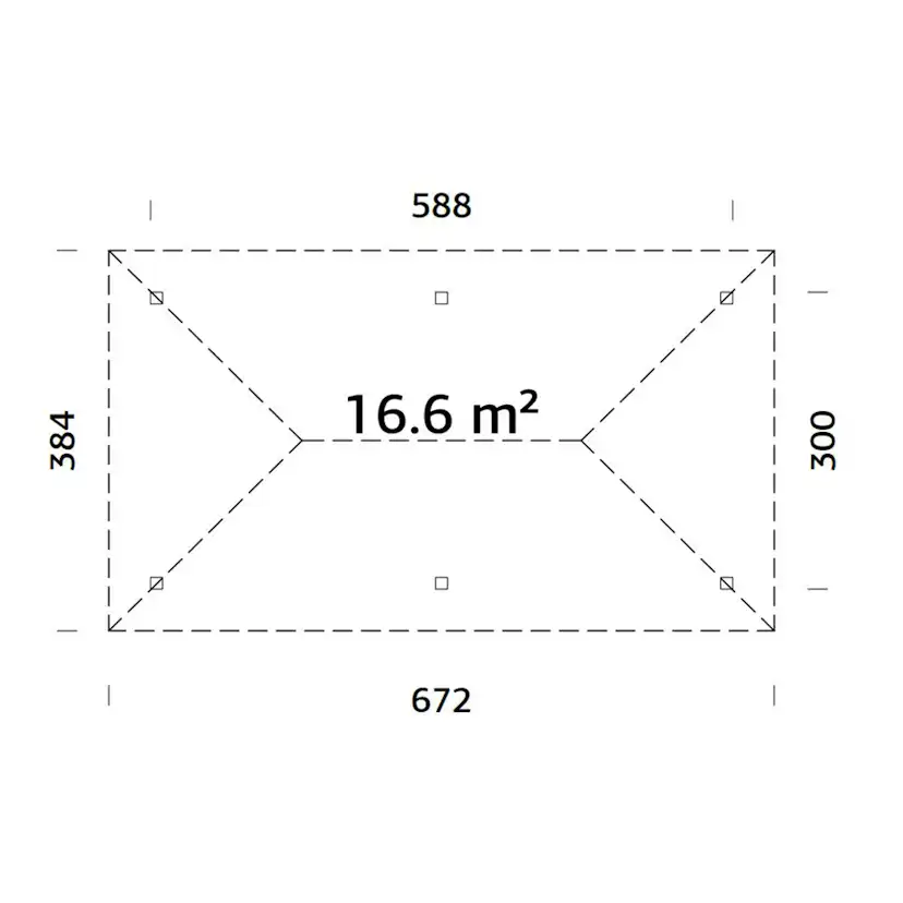 Bianca 16,6 m2 brun impregnerad Färg: Brun impregnerad