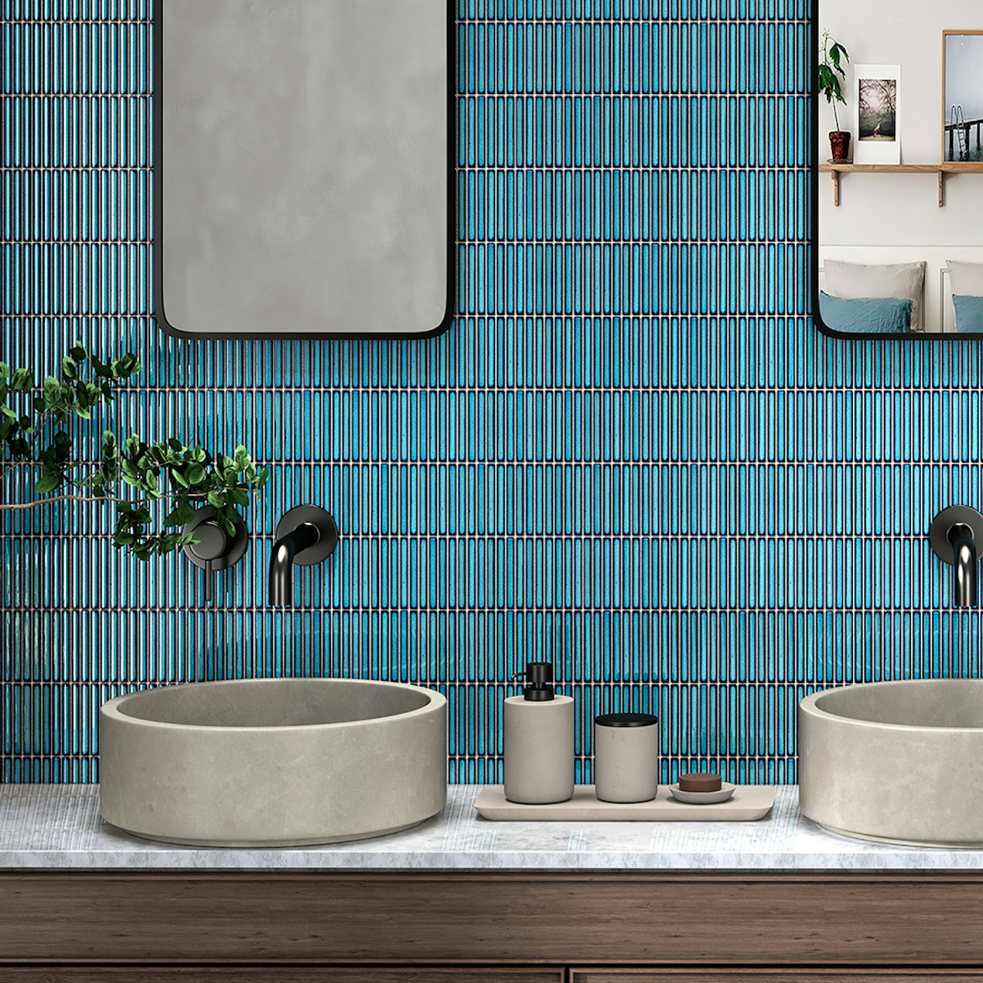 Mosaik Lhådös Vox Teal Kitkat1,2x9,2 cm