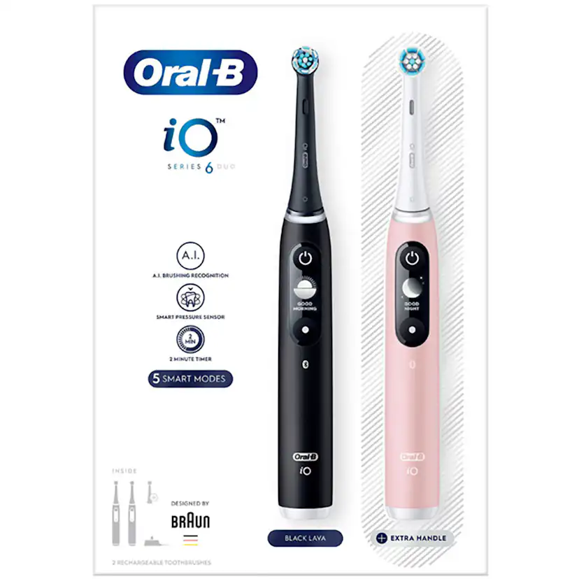 Eltandborste Oral-B iO6 Series M6 Black/Light Rose