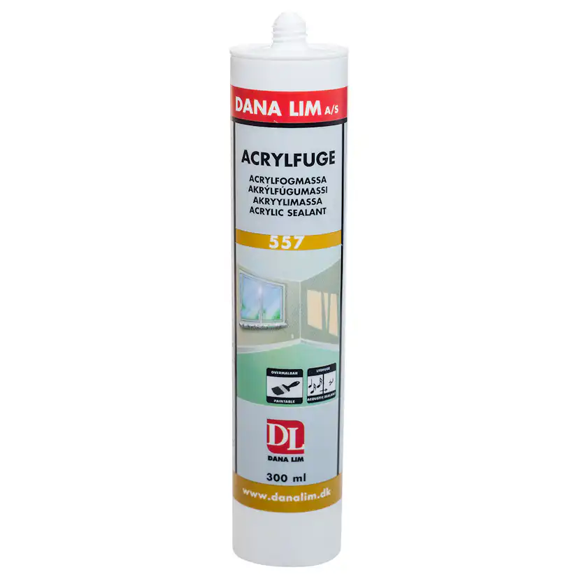 Fogmassa Danalim Akryl 557 Svart 310 ml för Kakel och Plattor