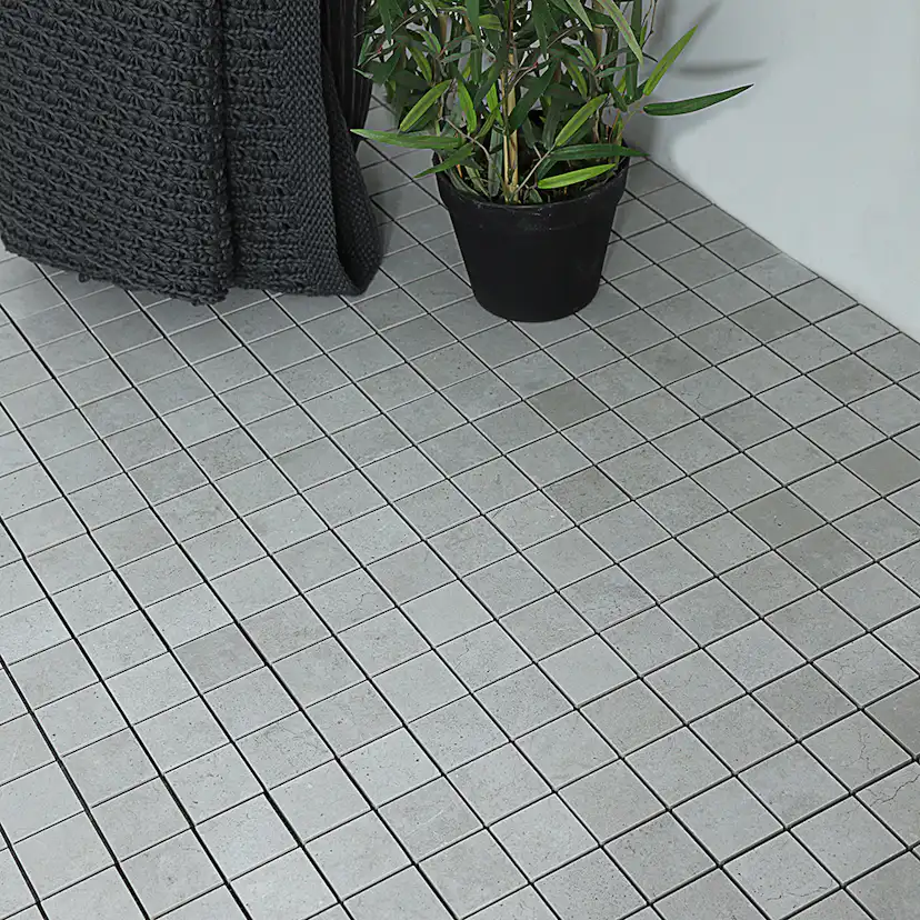 Mosaik Tenfors Carnaby Gris Matt 5x5 cm