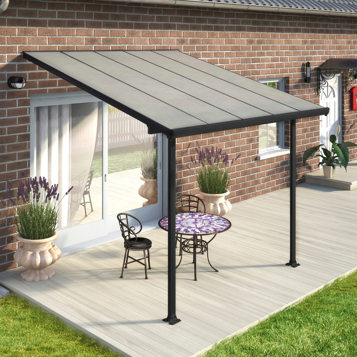 FERIA PATIO COVER 9,1 M2 - 3X3,05M GREY Grå 3X3,05 m