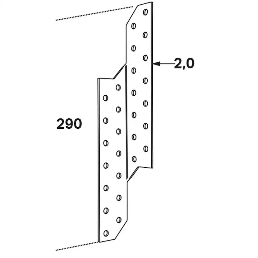 Takåsfäste Rrf 290x2,0 Vä 290x2,0 mm VÄ