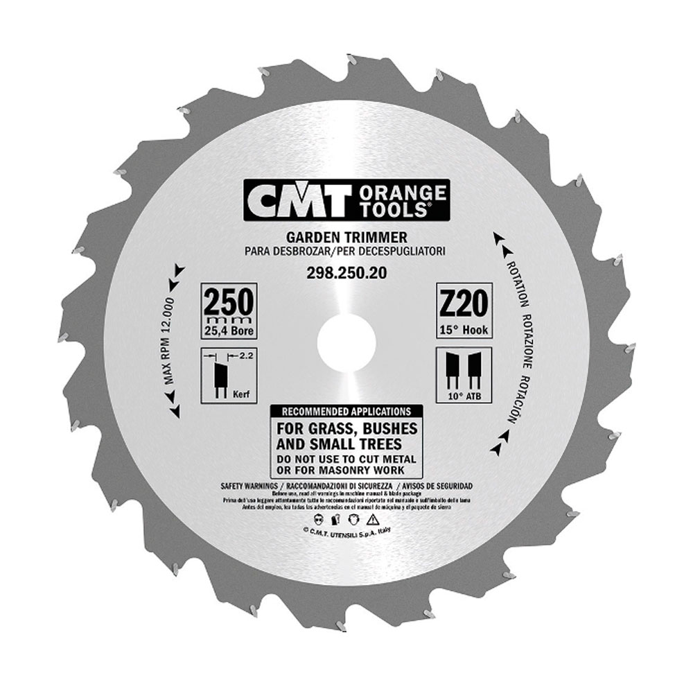 Röjsågklinga CMT Orange Tools 250x2,2x25,4 T20 F