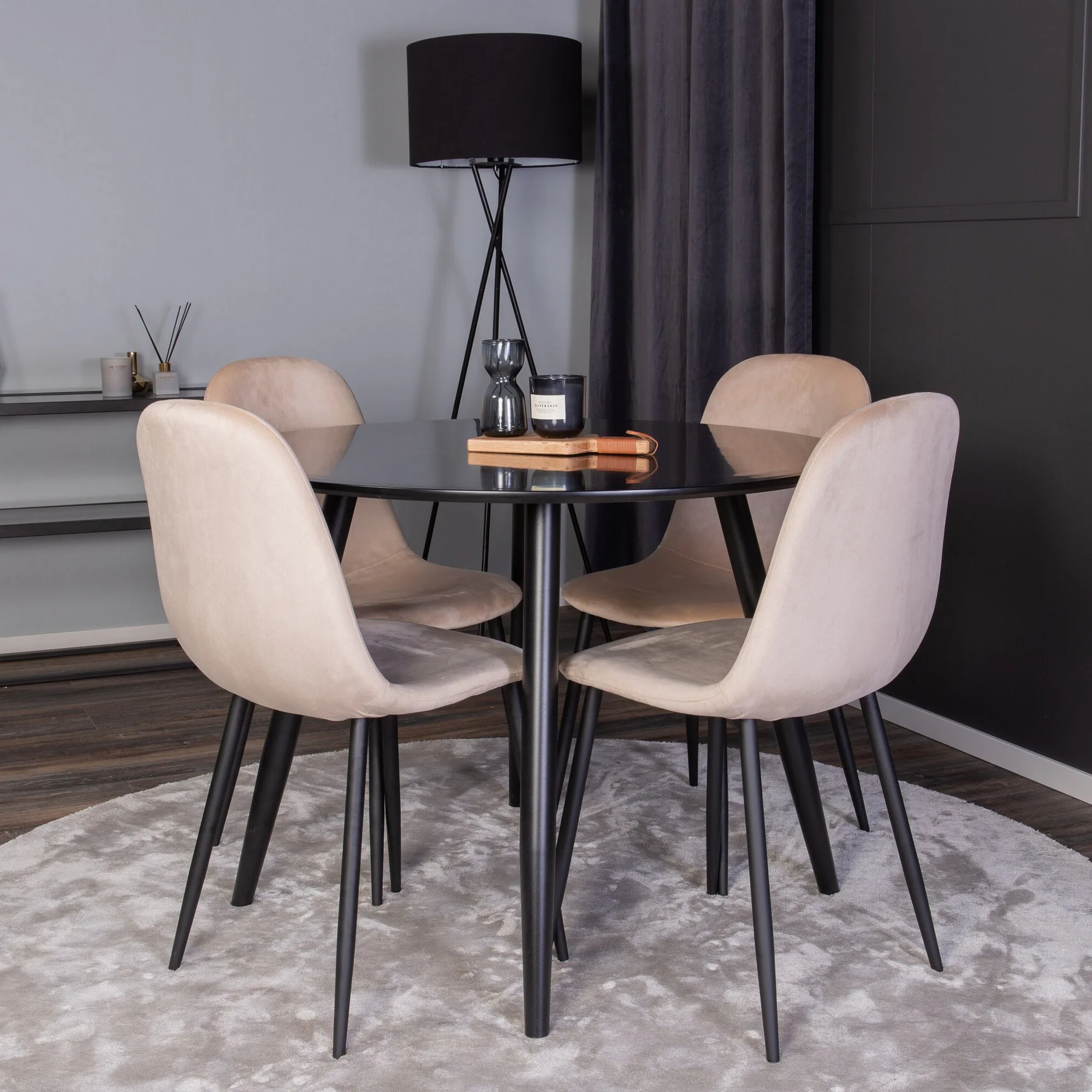 Svart/Beige