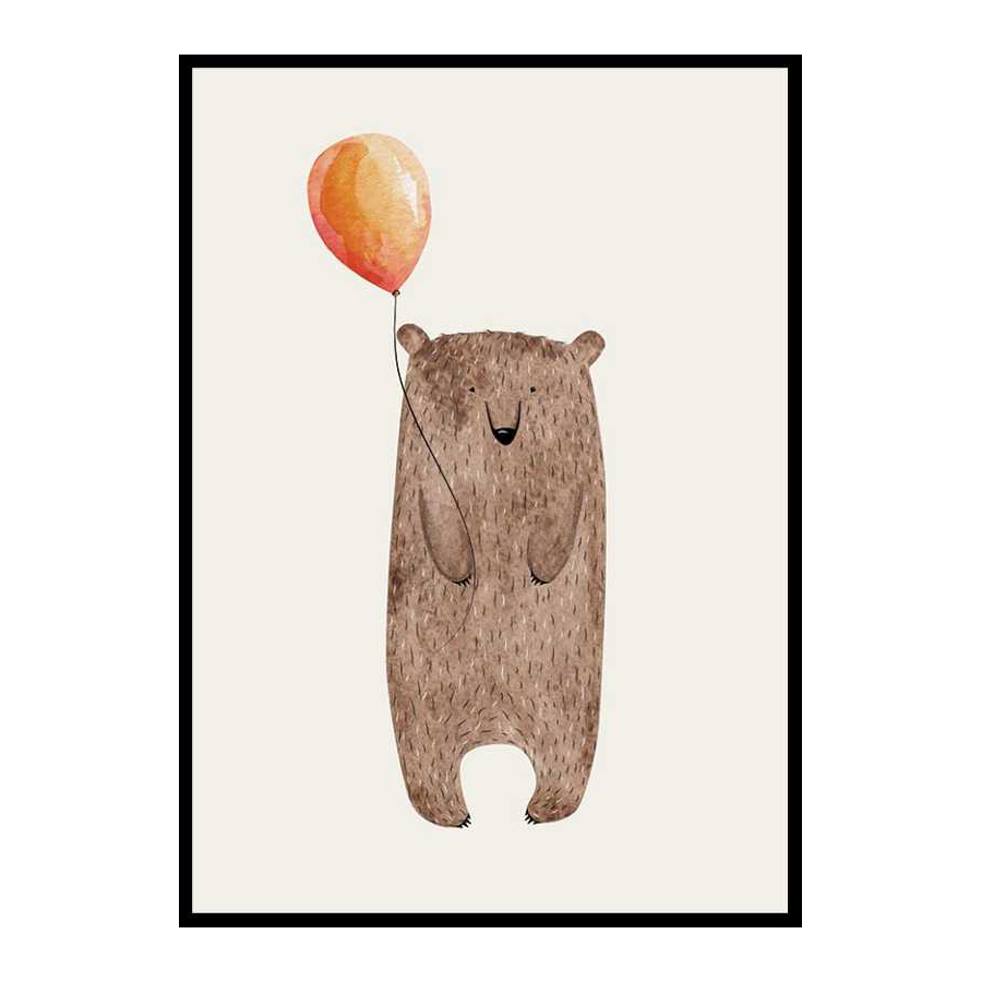 Poster Gallerix Bear With Balloon