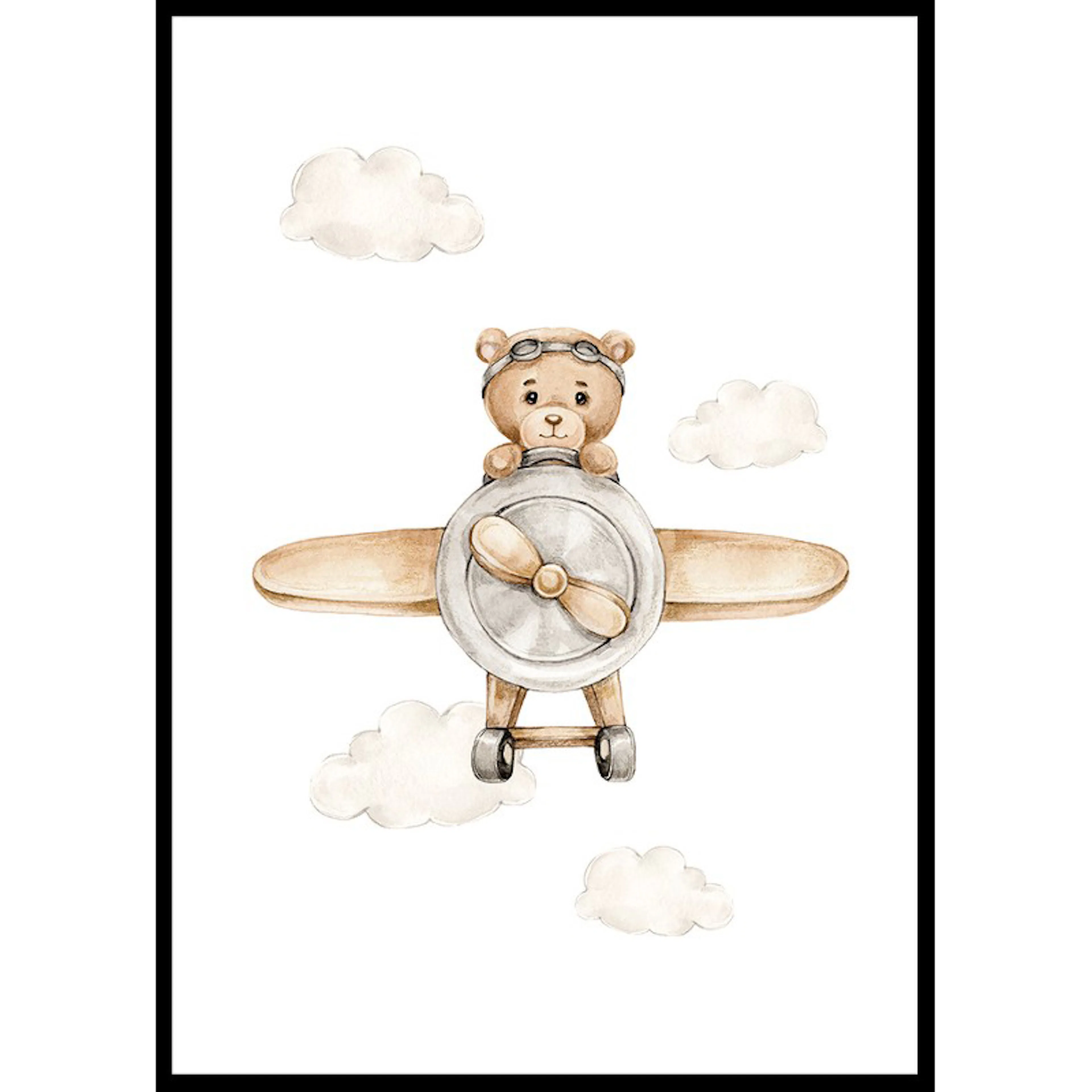 Poster Gallerix Teddy Bear In Airplane