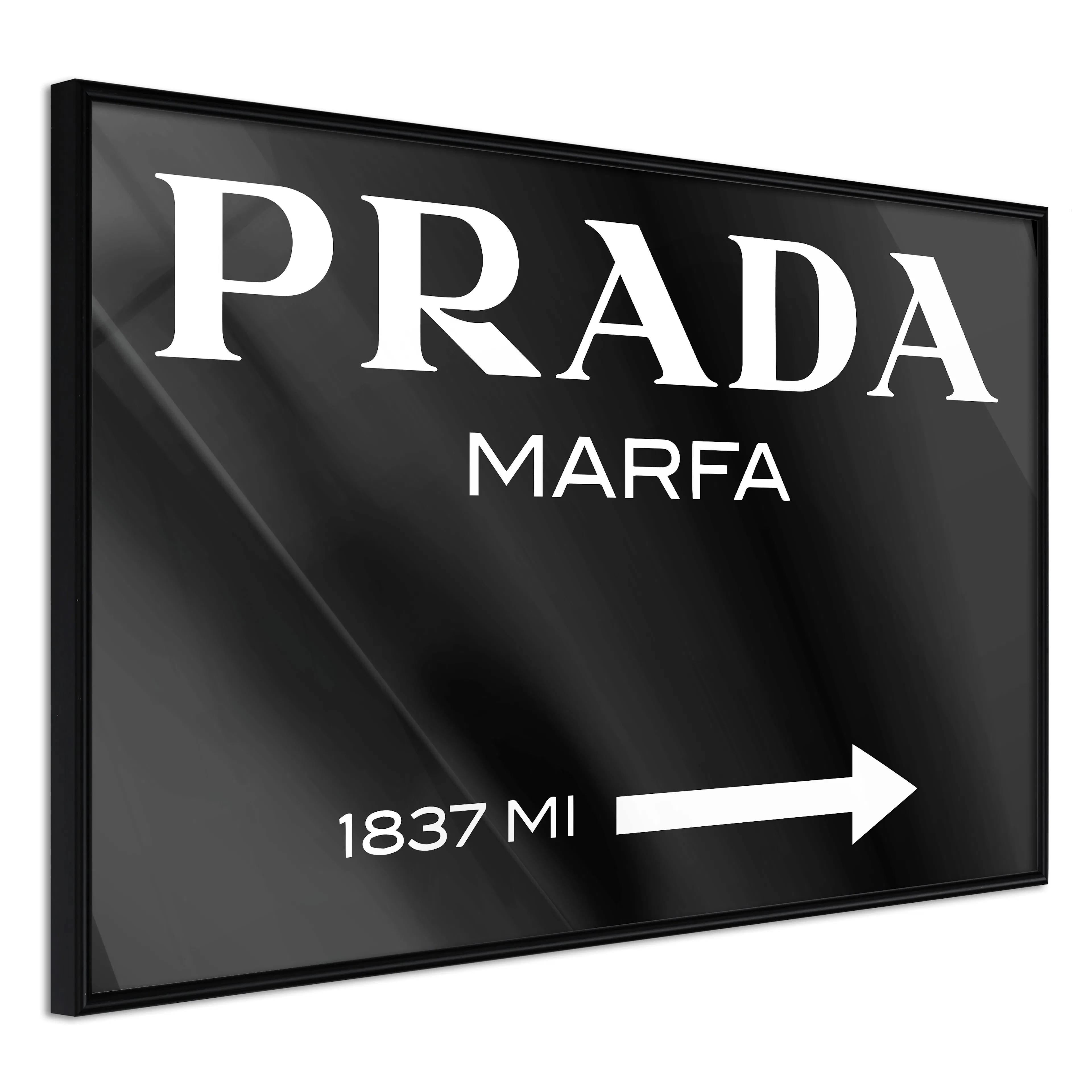 Affisch - Prada in Black [Poster] 60x40 Svart ram, 60x40 cm
