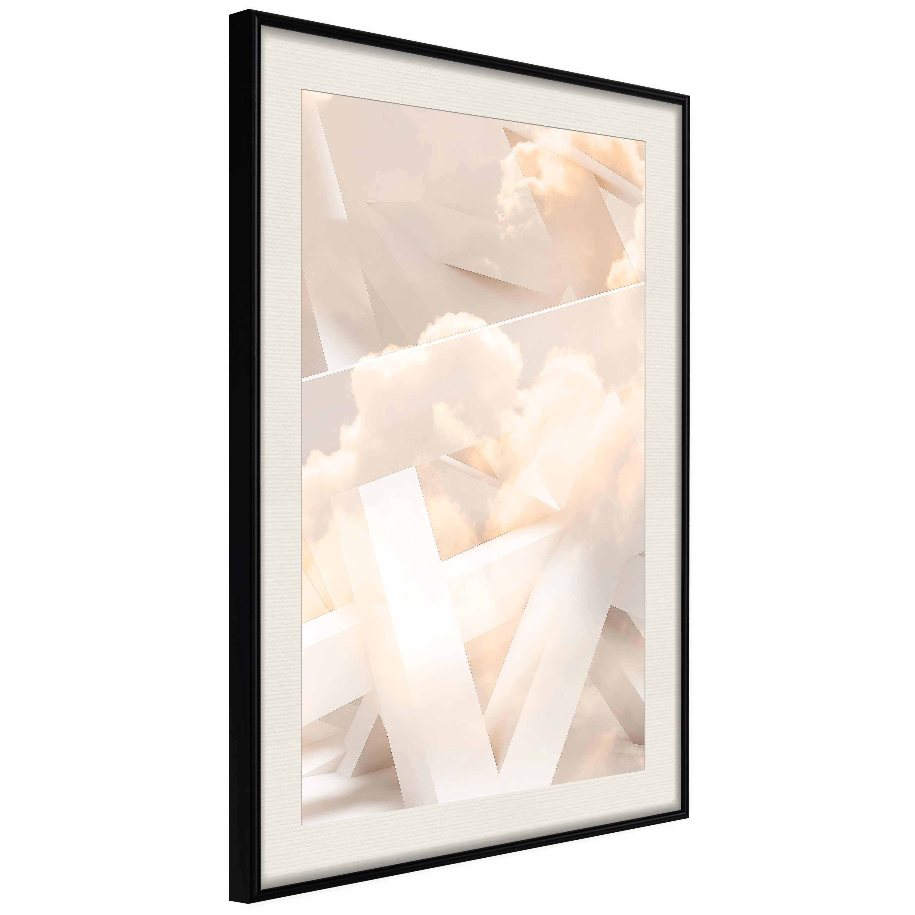 Affisch - Abstraction with Clouds [Poster] 40x60 Svart ram med passepartout, 40x60 cm