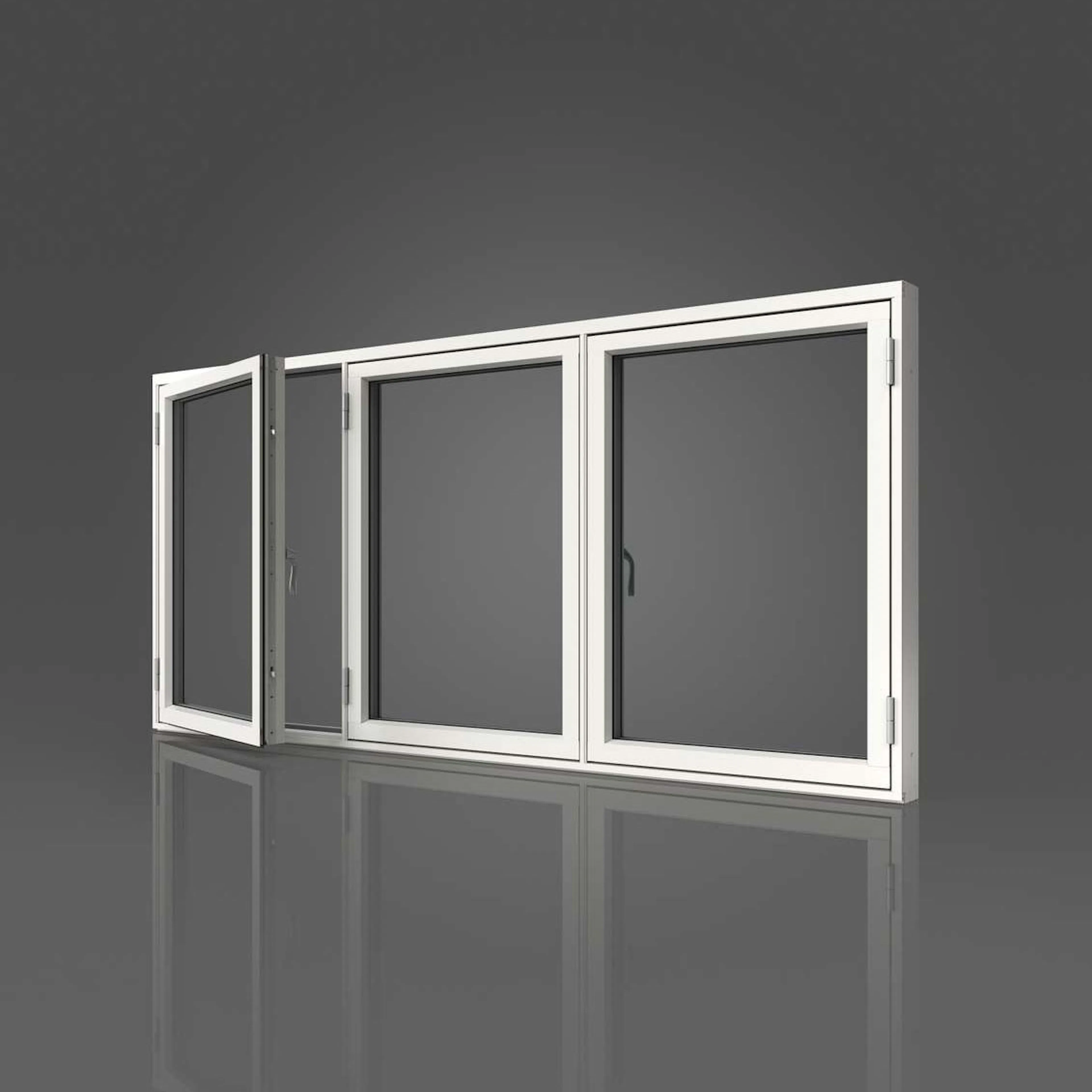 Elit Sidohängt Fönster AFS3 19/10 Vit 3-Glas Alu 100 3L BxH: 190x100 cm