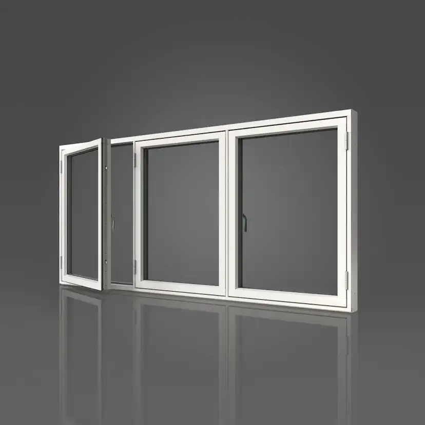 Sidohängt Fönster Elitfönster Original Aluminium 3-Luft