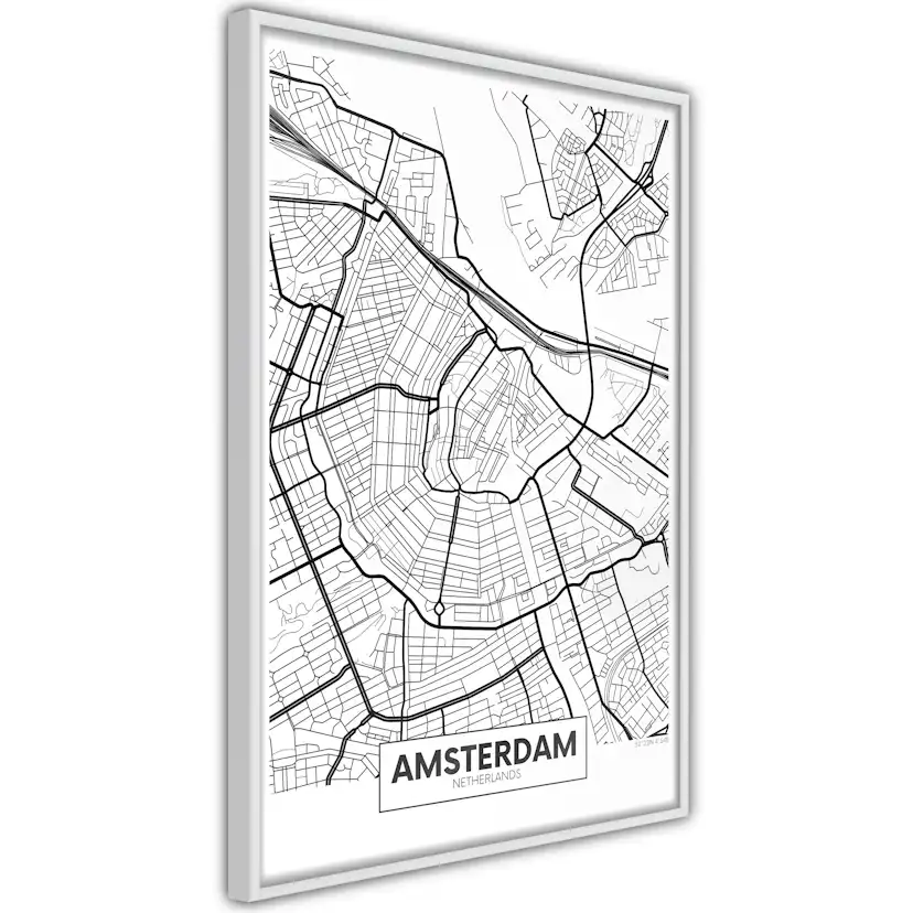 Poster Artgeist Affisch Map of Amsterdam
