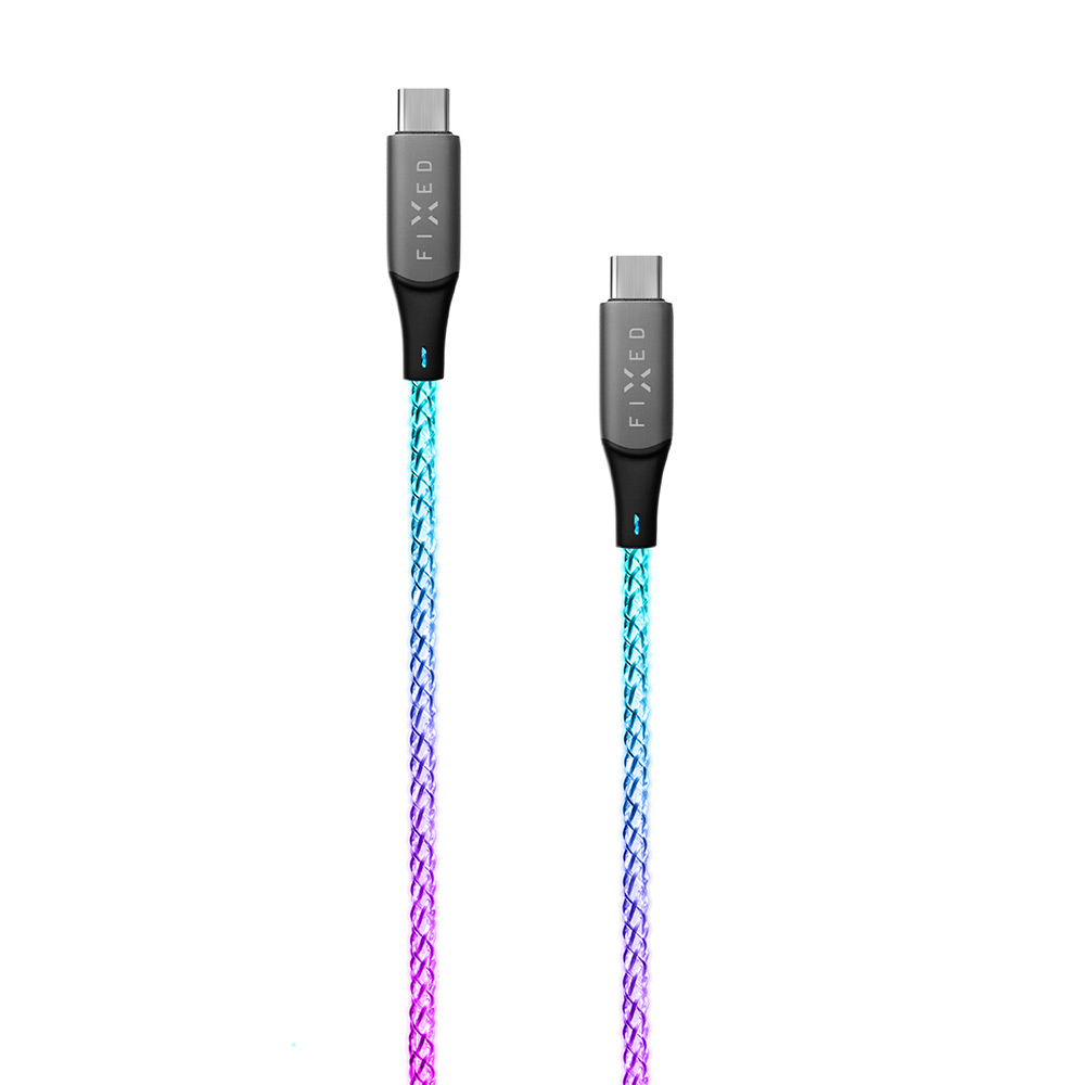 Kabel Fixed RGB LED 60W USB-C/C Fibre Cable 1.2m Multicolor