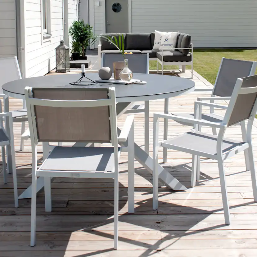 Matgrupp Venture Home Copacabana med 6 Copacabana Karmstolar