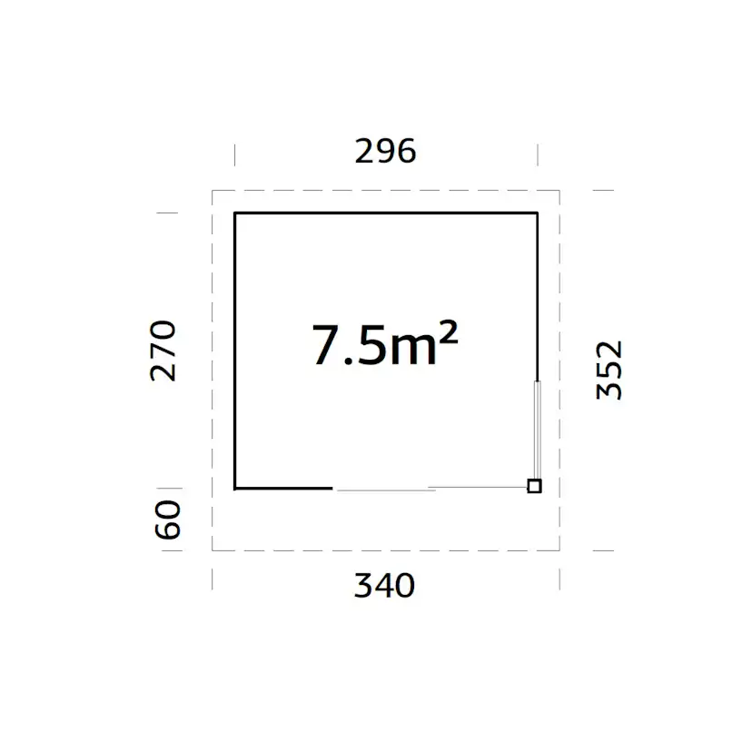 Stuga Palmako Andrea 8,0 m2 Plus