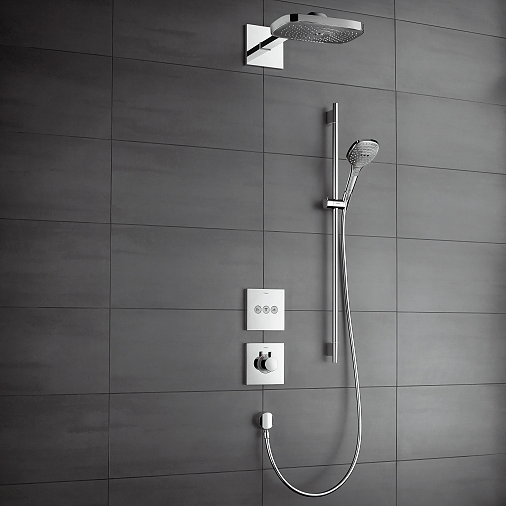 HG Raindance Select E120 Eco duschset 90 Vit/Krom med EcoSmart