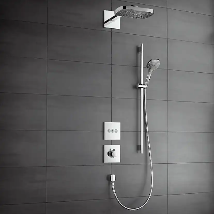 HG Raindance Select E120 Eco duschset 90 Vit/Krom med EcoSmart