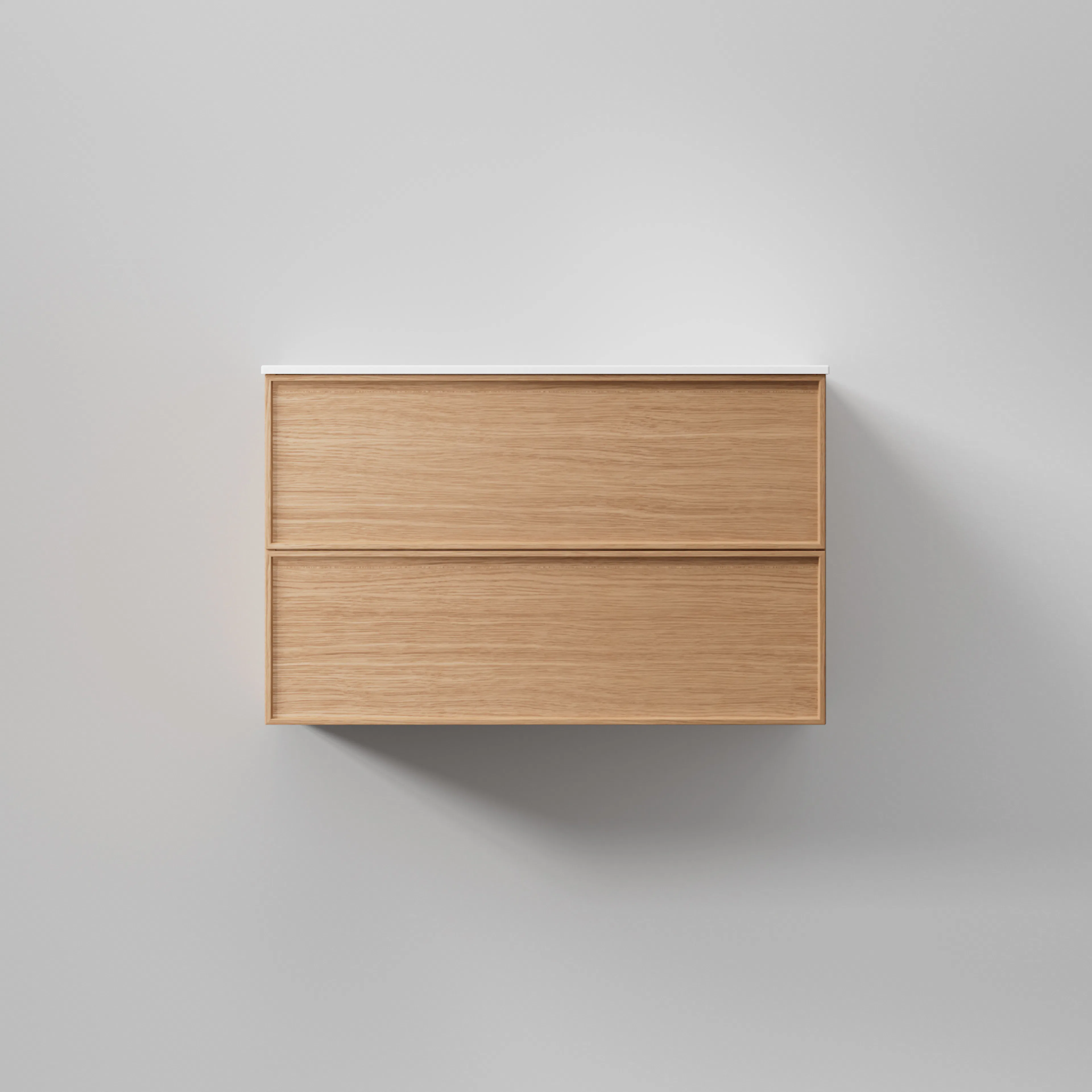 Kommod Core Nema 80 Natural Oak, 2 Lådor Natural Oak, 800x456x500 mm