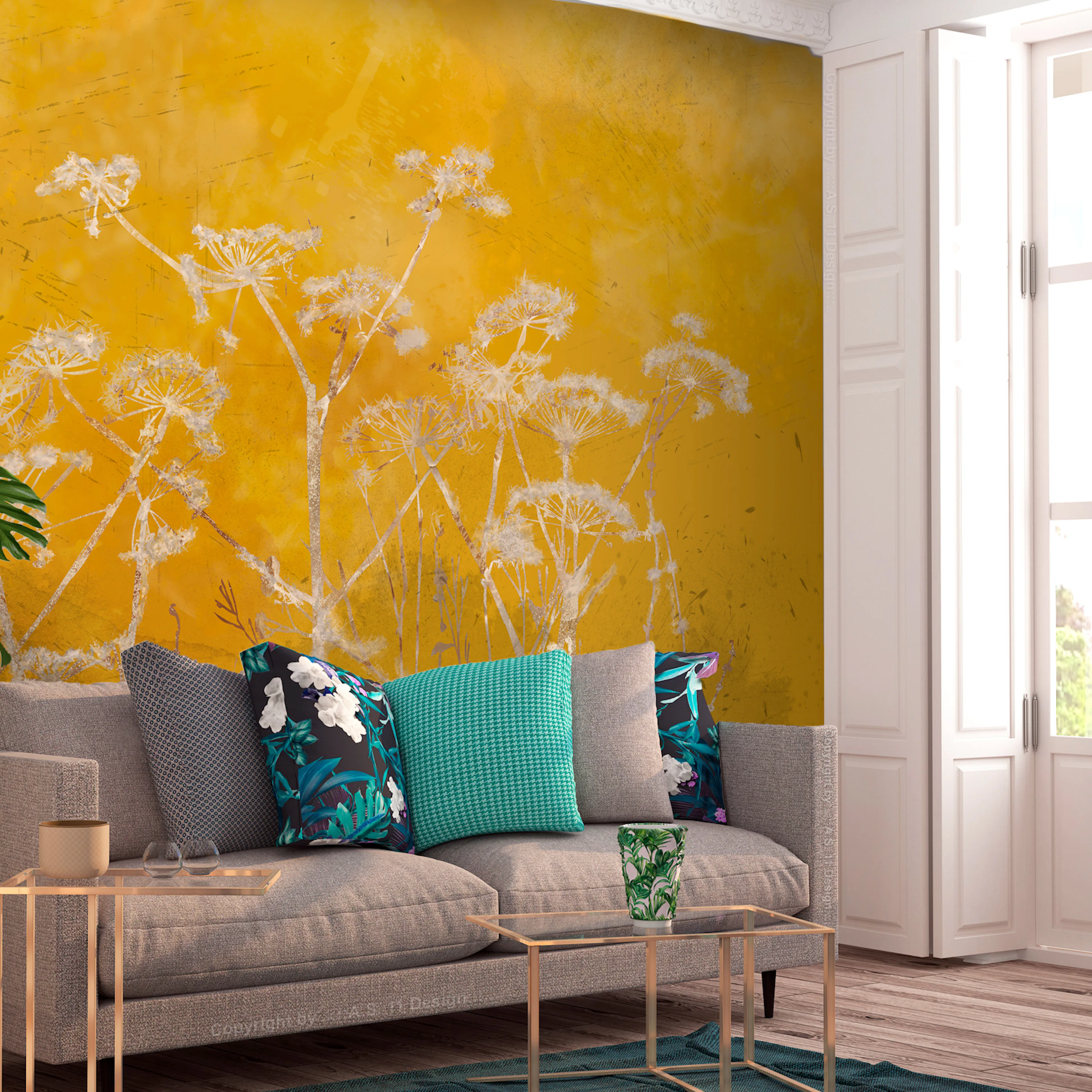 Fototapet - Meadow Bathed in the Sun 450x315 450x315 cm