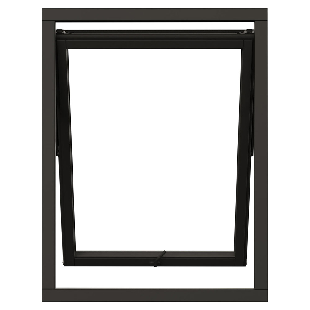 Vridfönster NorDan NTech 3-Glas Aluminium BlackLine Svart