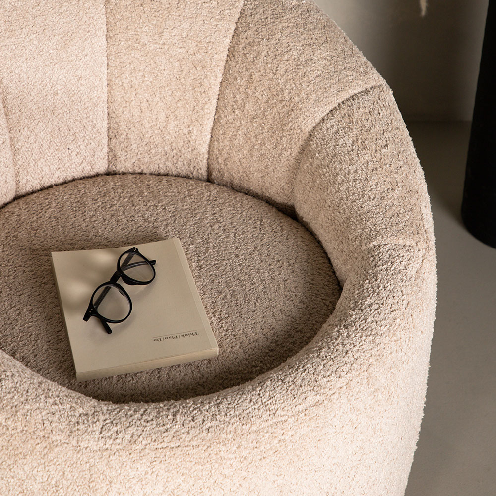 Warren Single Sofa - Beige / Beige Boucle Beige