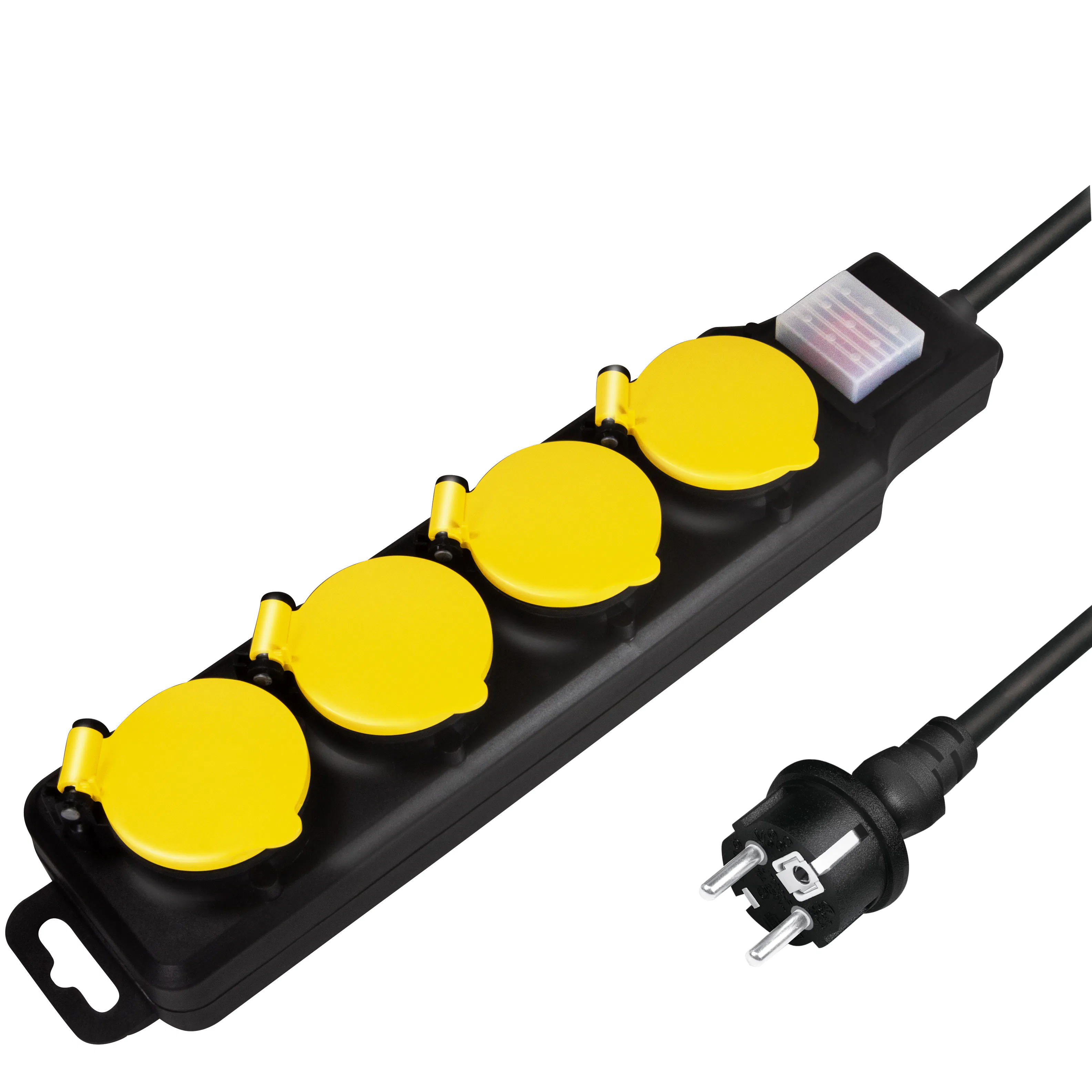 Grenuttag LogiLink 4-vägs Med Brytare Utomhusbruk IP44