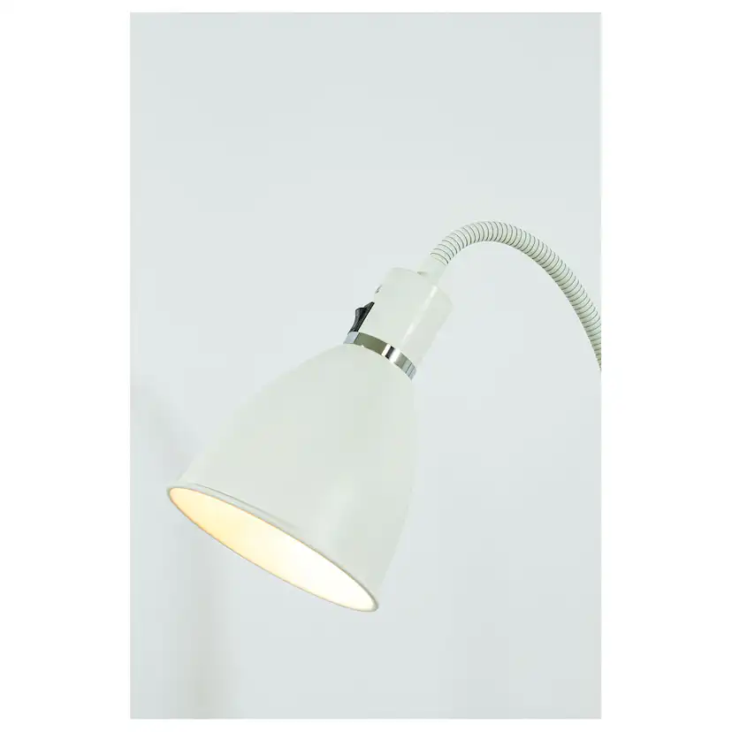 IDRE golvlampa, vit Vit/Krom