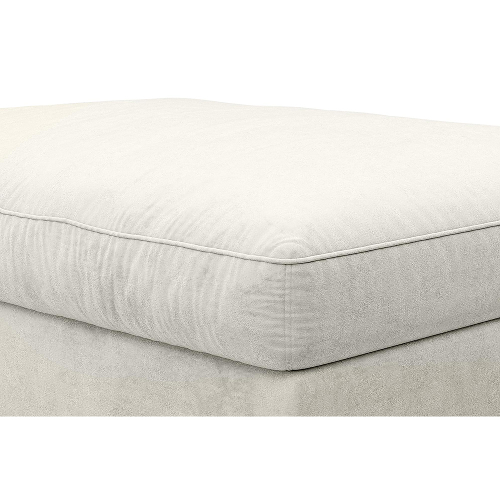 Dubai Fotpall Sammet Beige