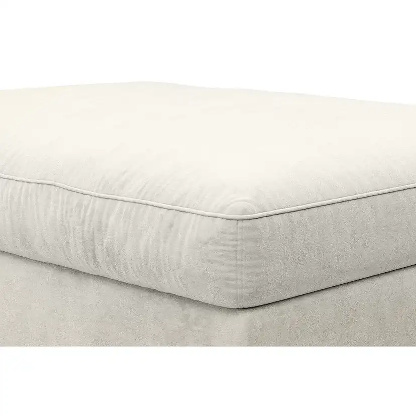 Dubai Fotpall Sammet Beige