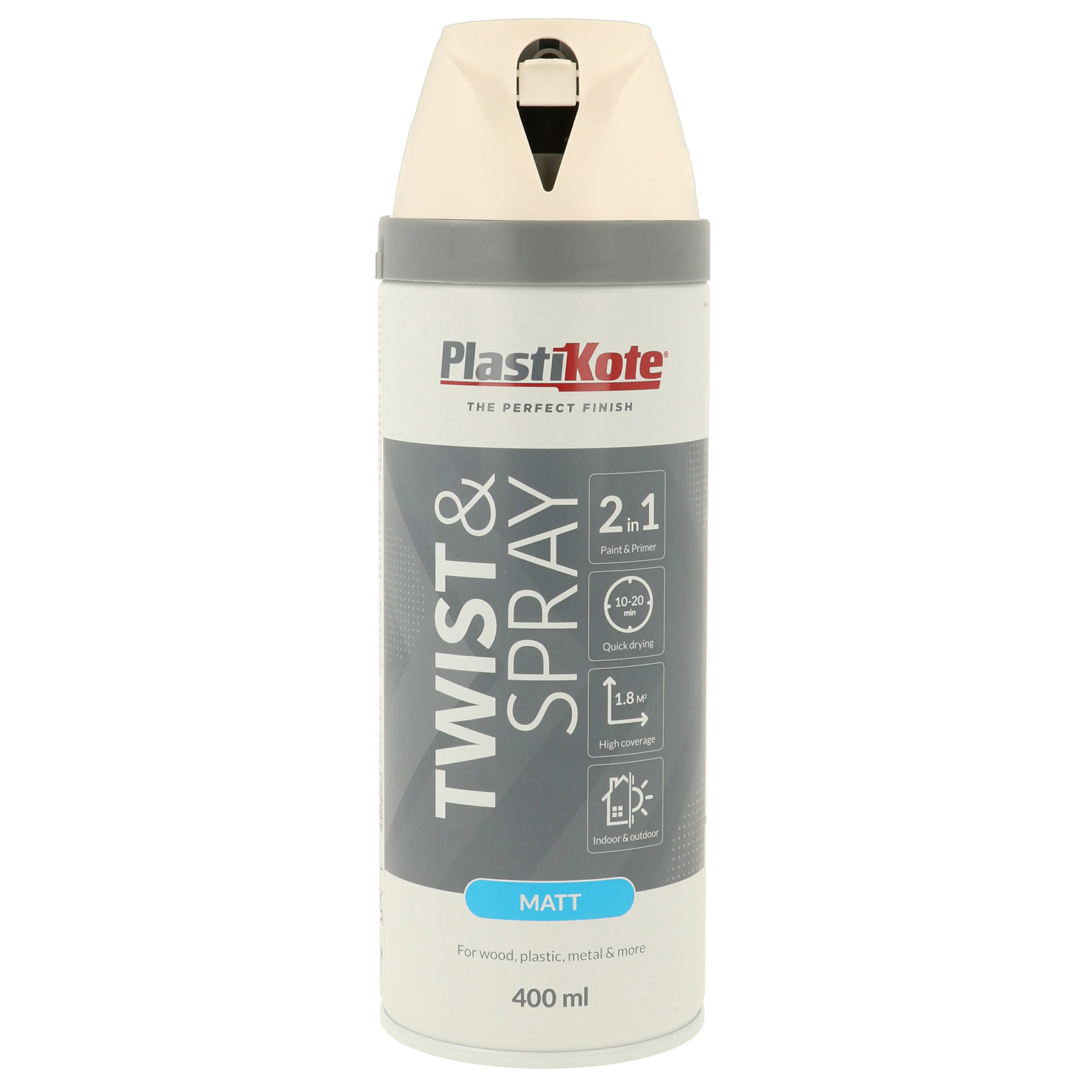Sprayfärg Plasti-kote T&S Vit Matt 400 ml