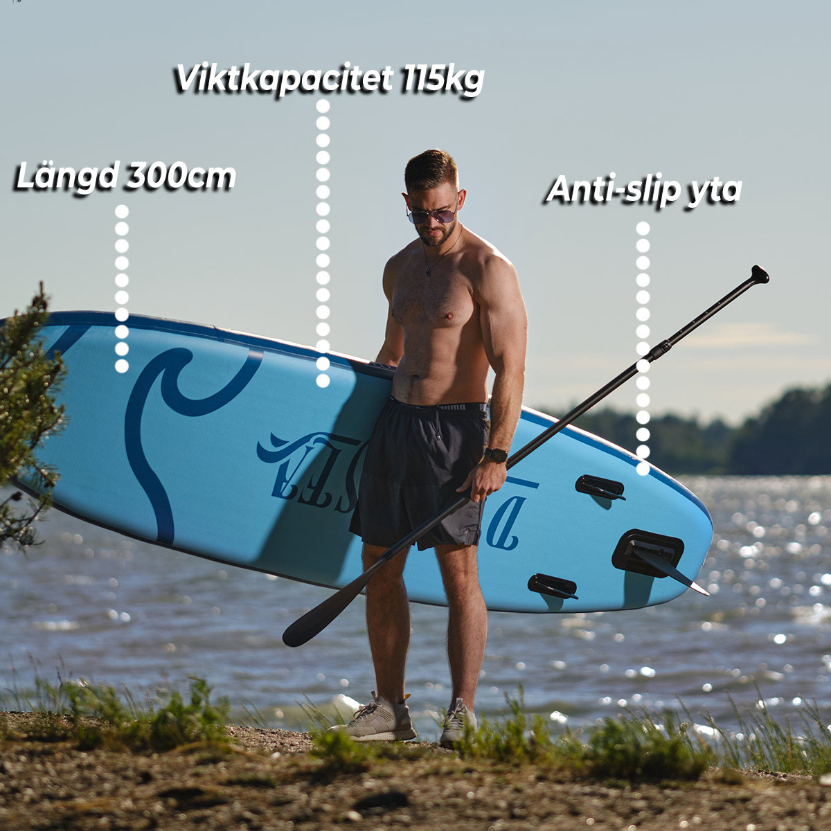 Stand-up Paddleboard Deep Sea SUP-brädset Kayak Pro 2-pack