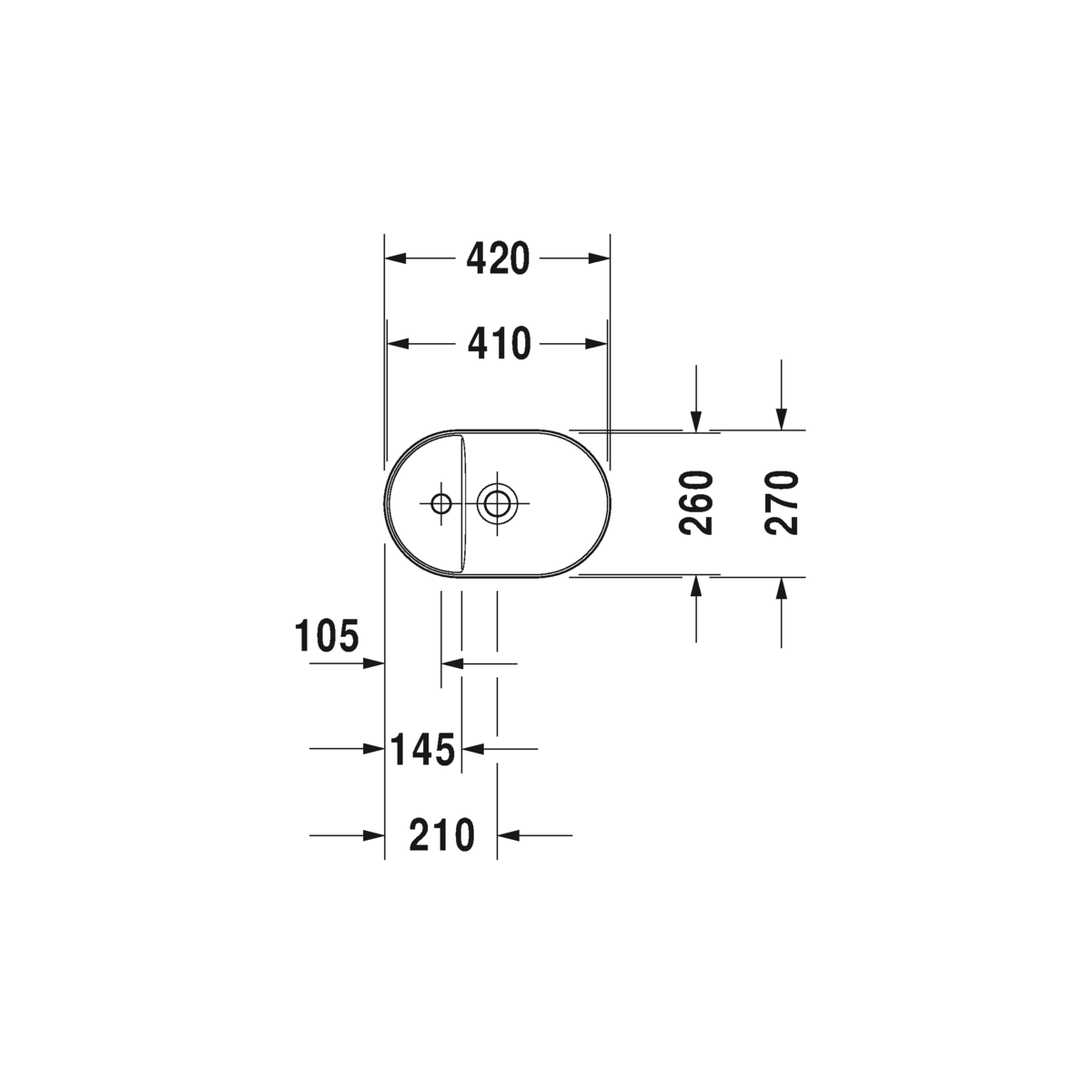 Tvättställ Duravit Luv 038142 420 mm