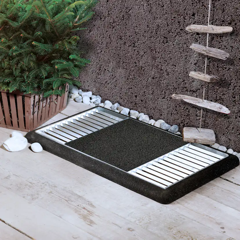 Entrégaller PLUS Cubic med Centrerad Matta och Gummiram