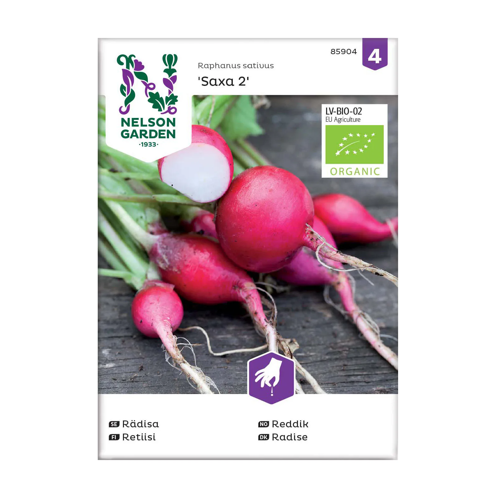 Frö Rädisa Nelson Garden Saxa Organic