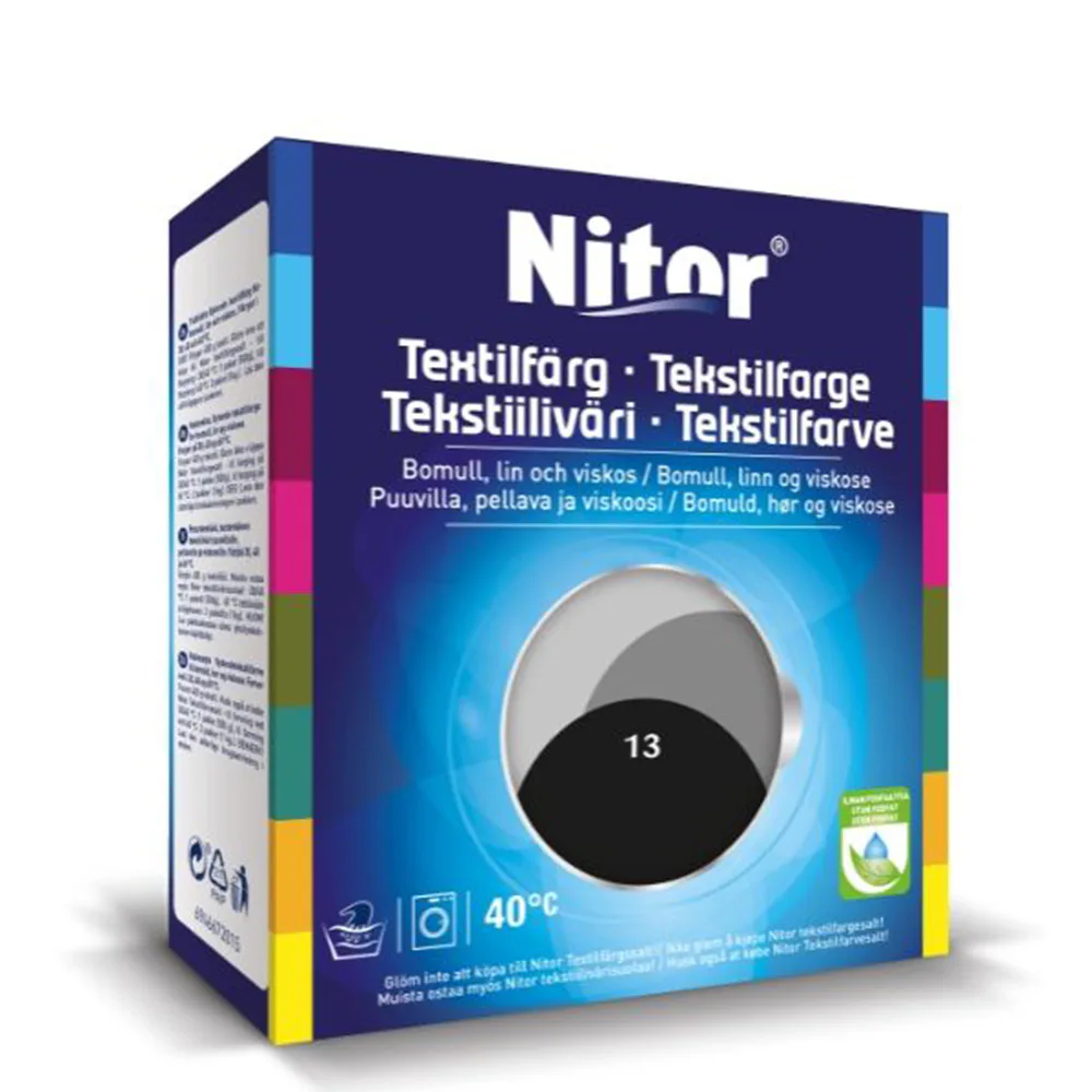TEXTILFÄRG DJUPSVART 13 NITOR Färg: Djupsvart