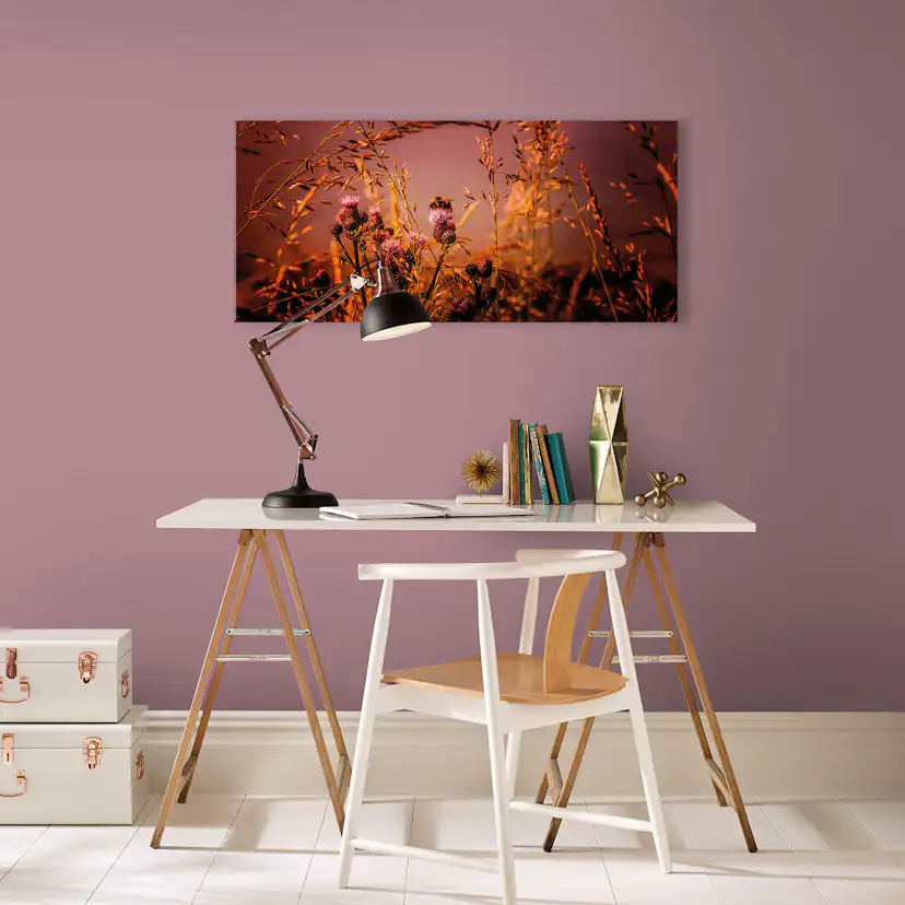 Tavla Art for the Home Flowers and a Bee 40x100