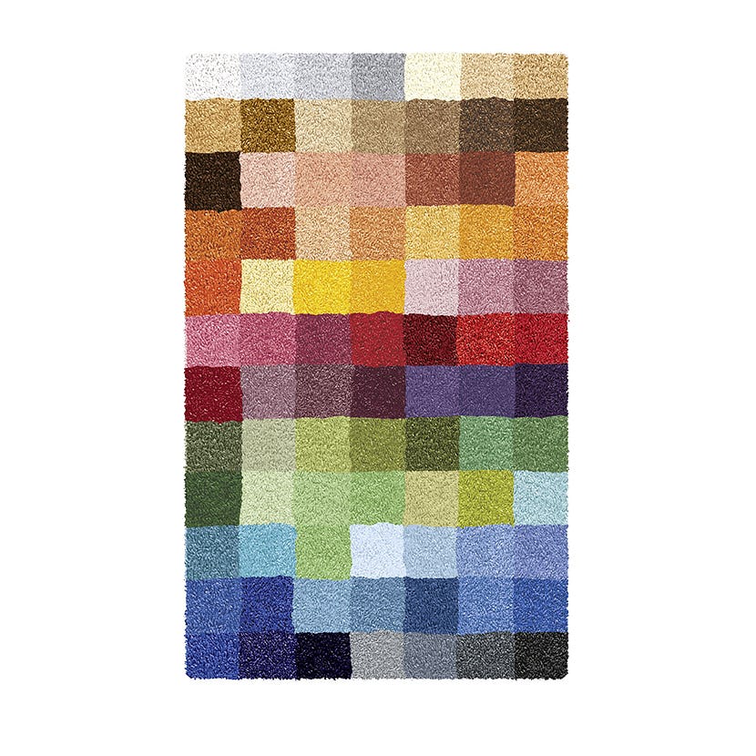 Badrumsmatta Kleine Wolke Cubetto Fyrkantig Flerfärgad