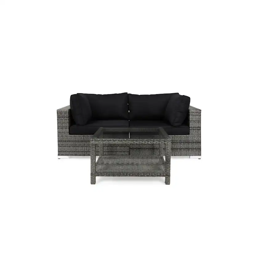 Bahamas Loungegrupp 2-sits Bord 75x75 Grå